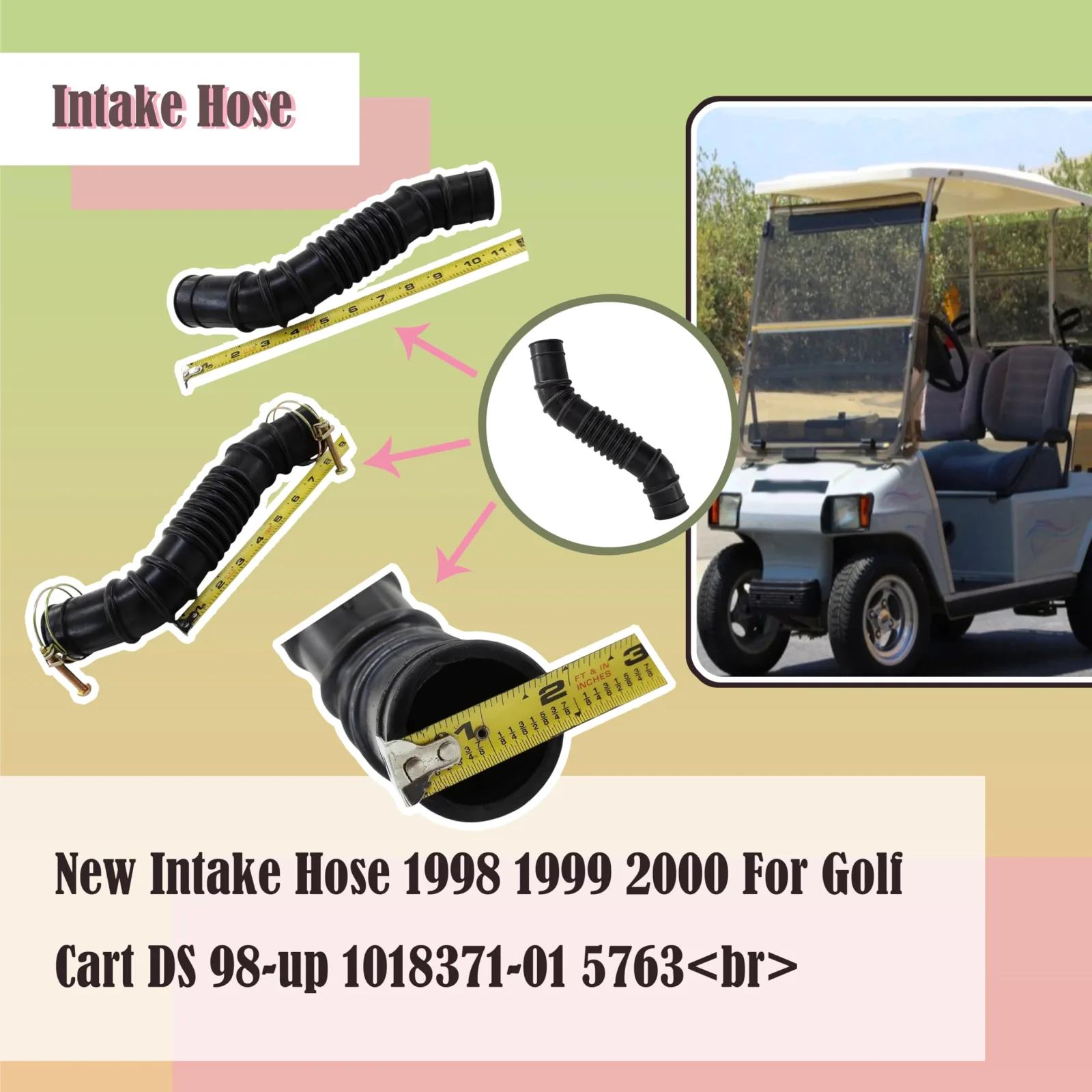 xyocx Intake Hose for 1998-2000 Club Car Golf Carts image 3