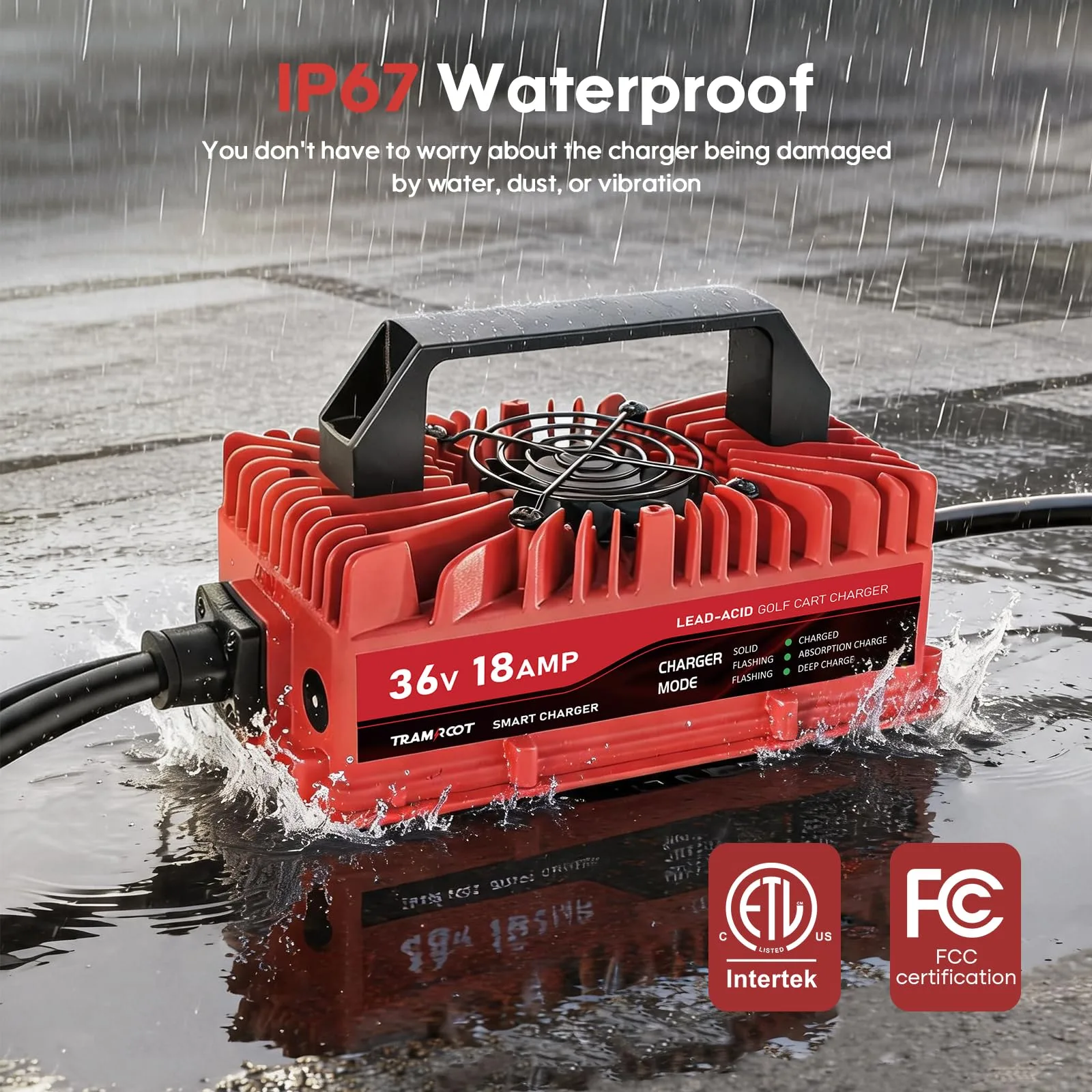 TRAMROOT 36V 18A Golf Cart Charger for E-Z-GO TXT image 3