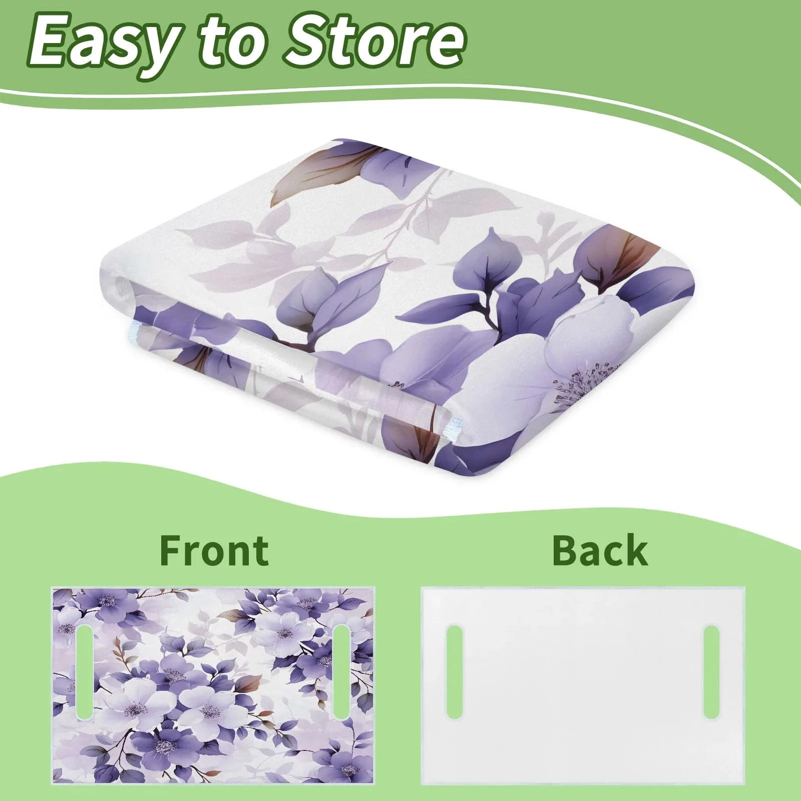 Tiveruda Purple Flowers Golf Cart Seat Cover, 51 x 31 in image 4