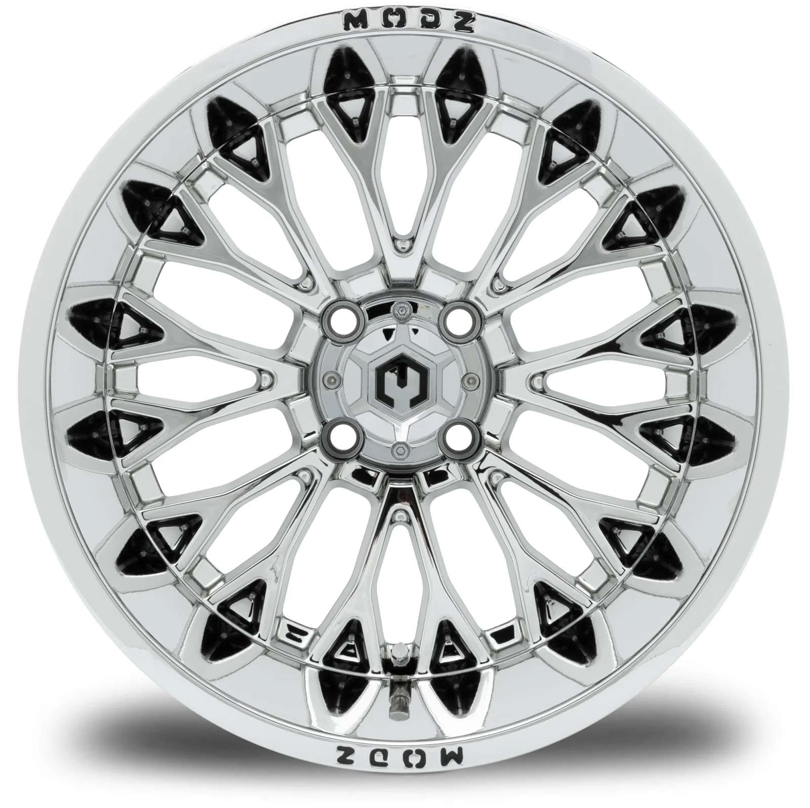 MODZ Convict 15x10 Chrome Golf Cart Wheel image 2