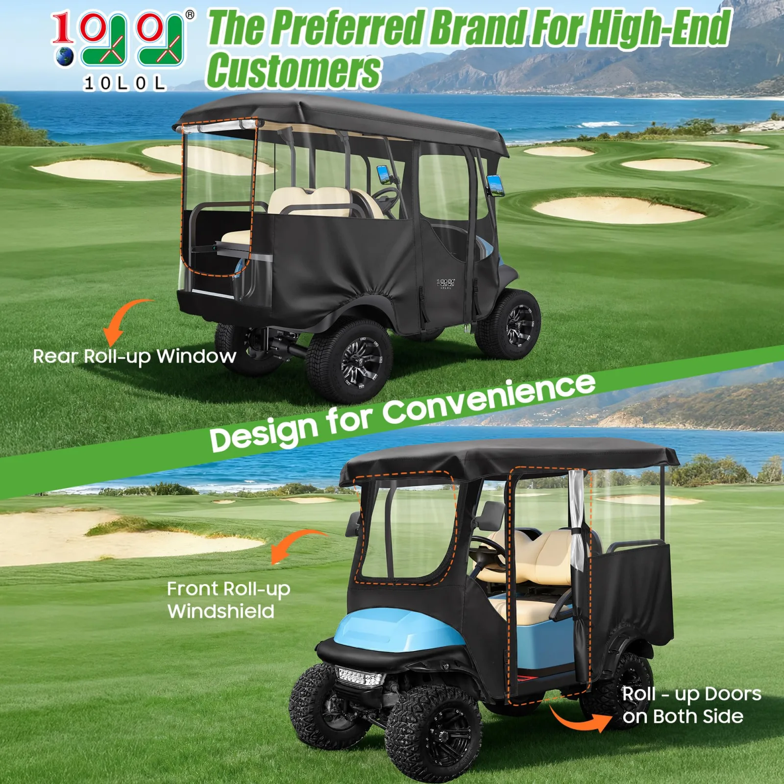 10L0L Golf Cart Enclosure for Club Car 4 Passenger image 2