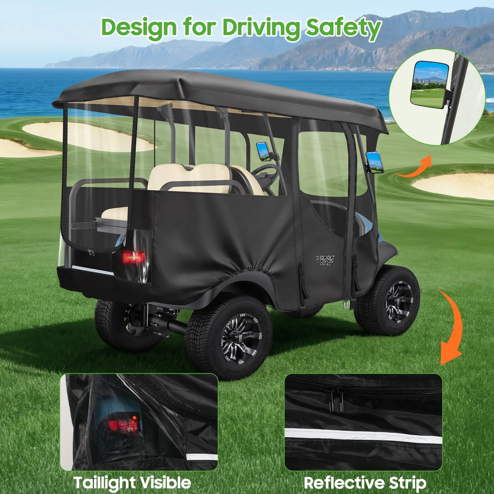 10L0L Golf Cart Enclosure for Club Car 4 Passenger image 3