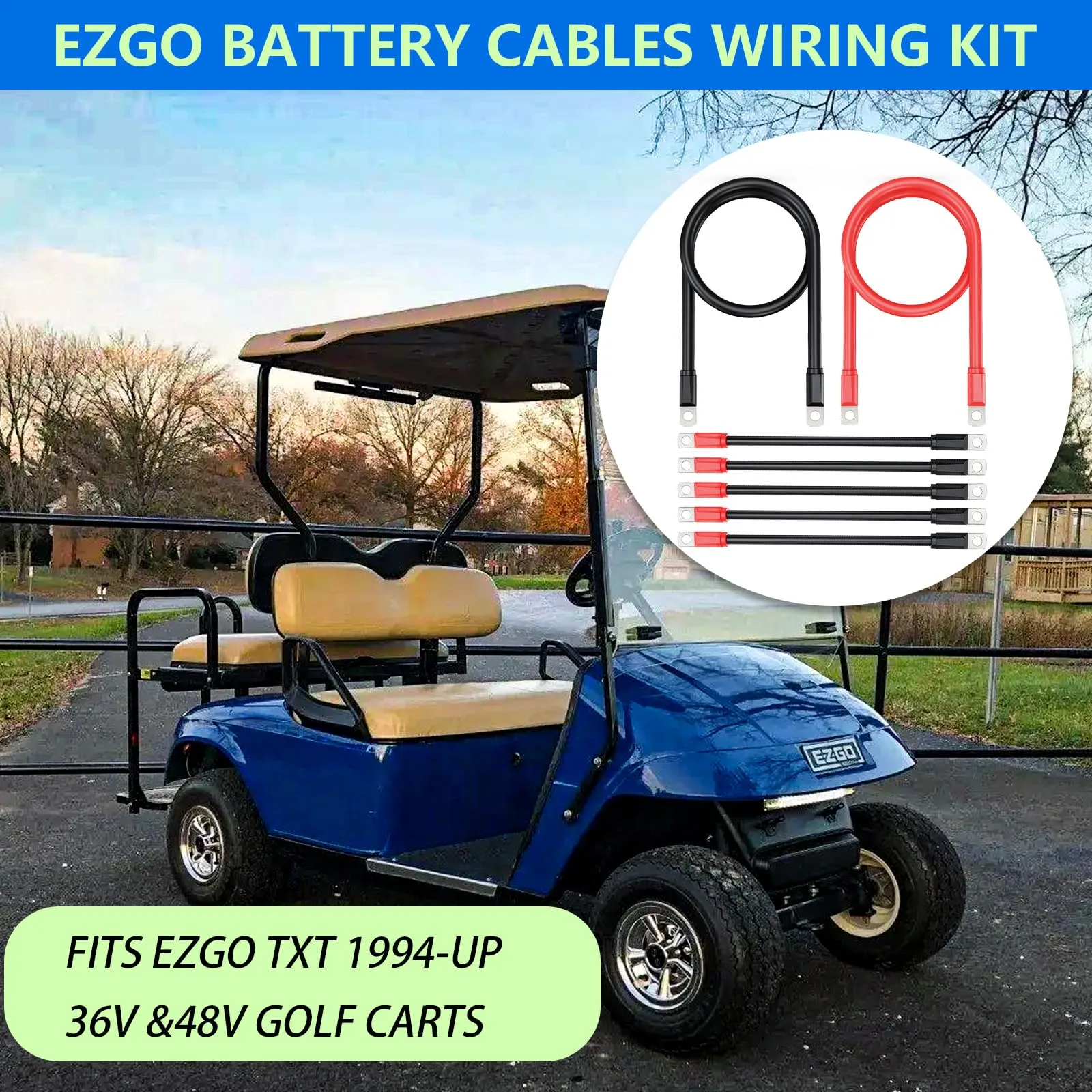 FIXHAWK FK-0031 Battery Cables for E-Z-GO TXT image 2