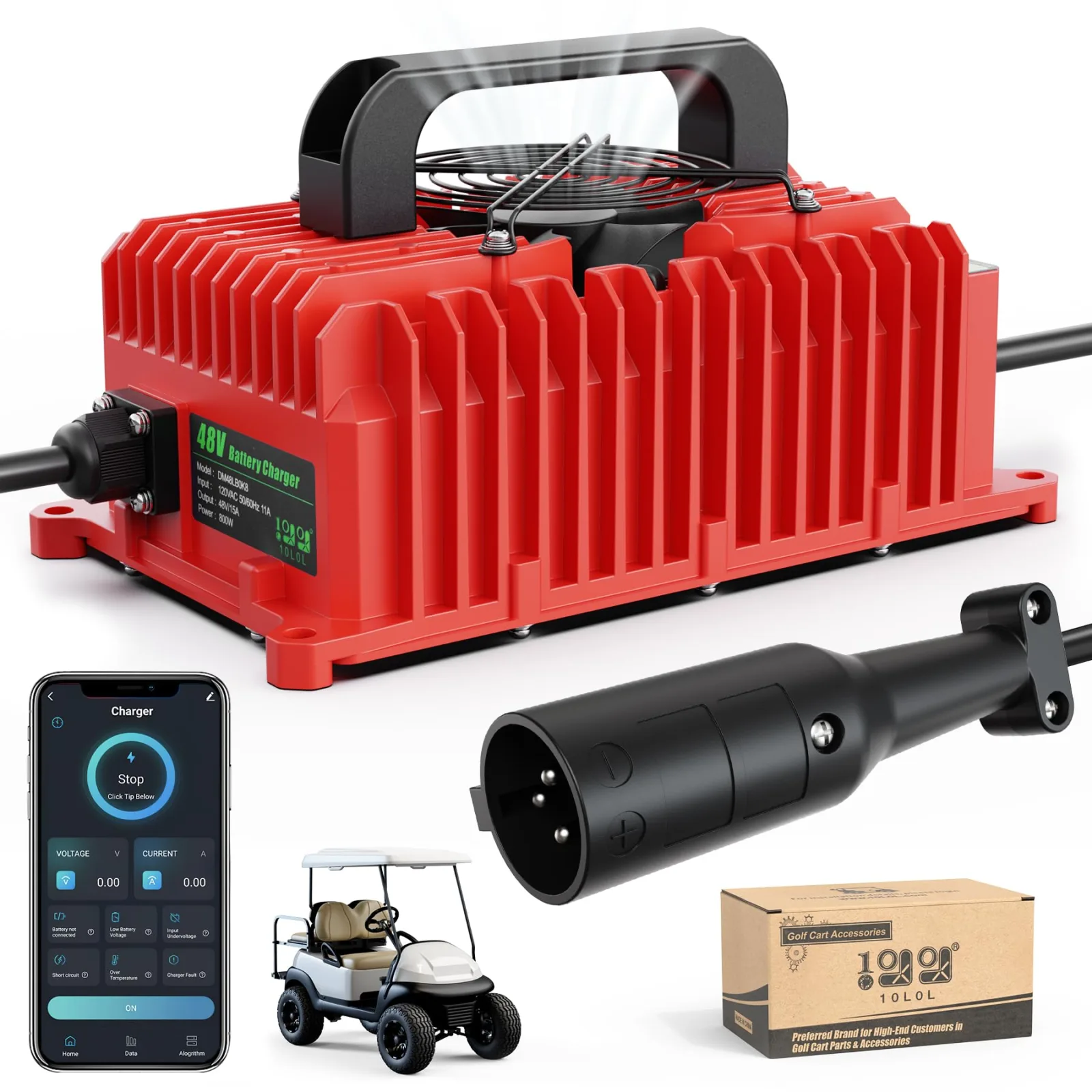 10L0L 48V 15A Charger for Club Car DS and Precedent