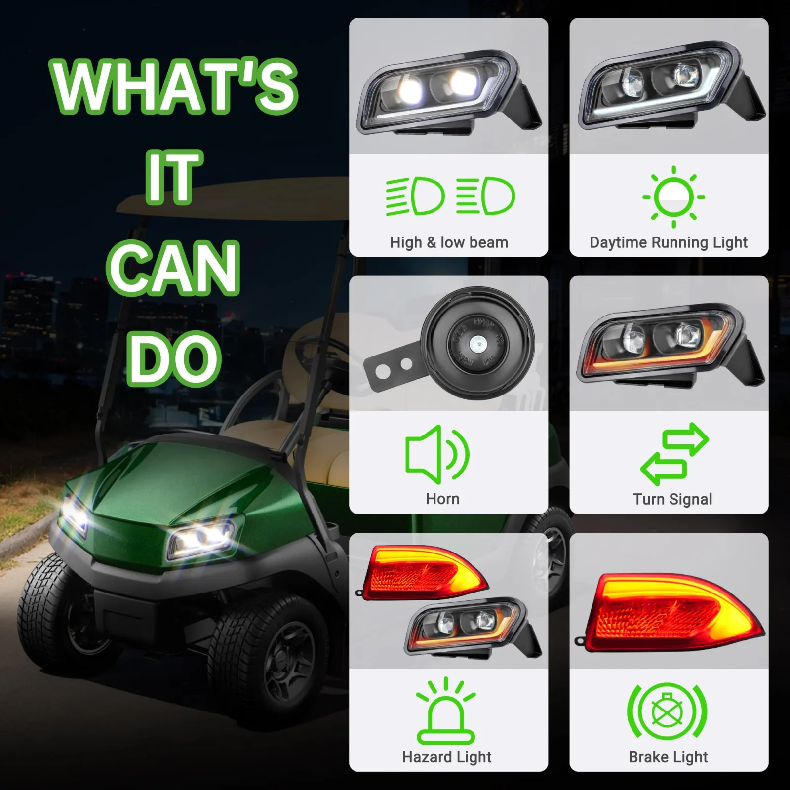 10L0L Light Kit for Club Car Tempo Golf Cart image 4