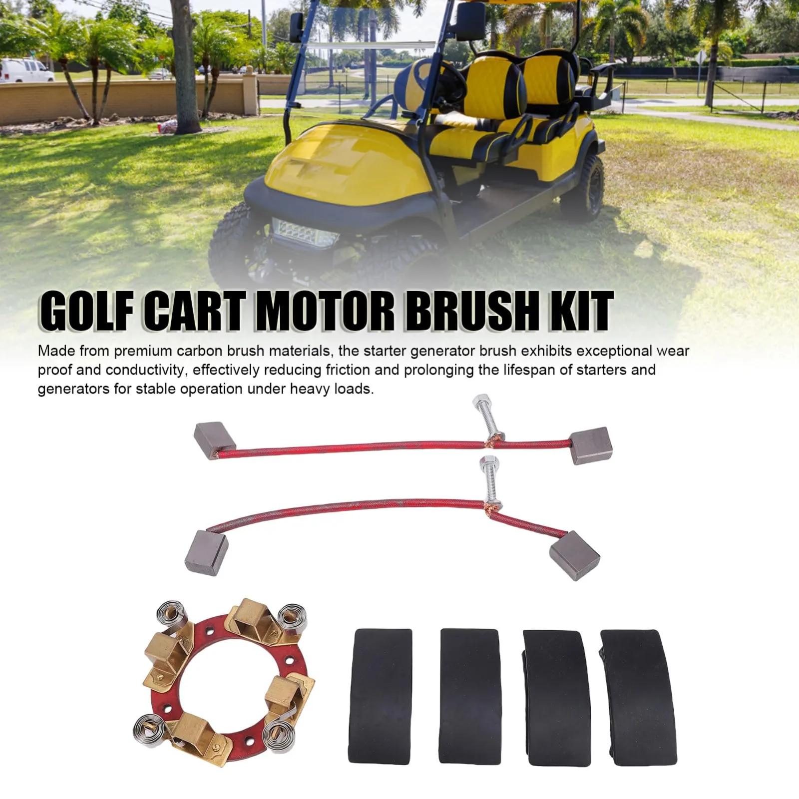 Luocute Starter Generator Brush Kit for Club Car Precedent Gas image 2