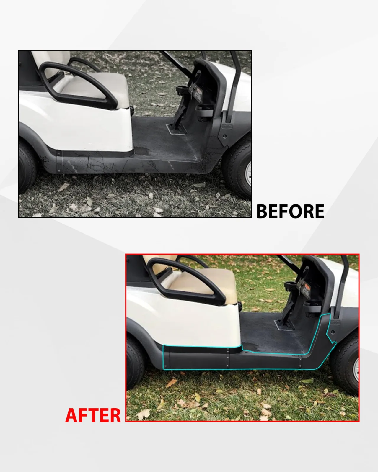 SAUTVS Floormat Retainers for Club Car 2017+ Carts image 2