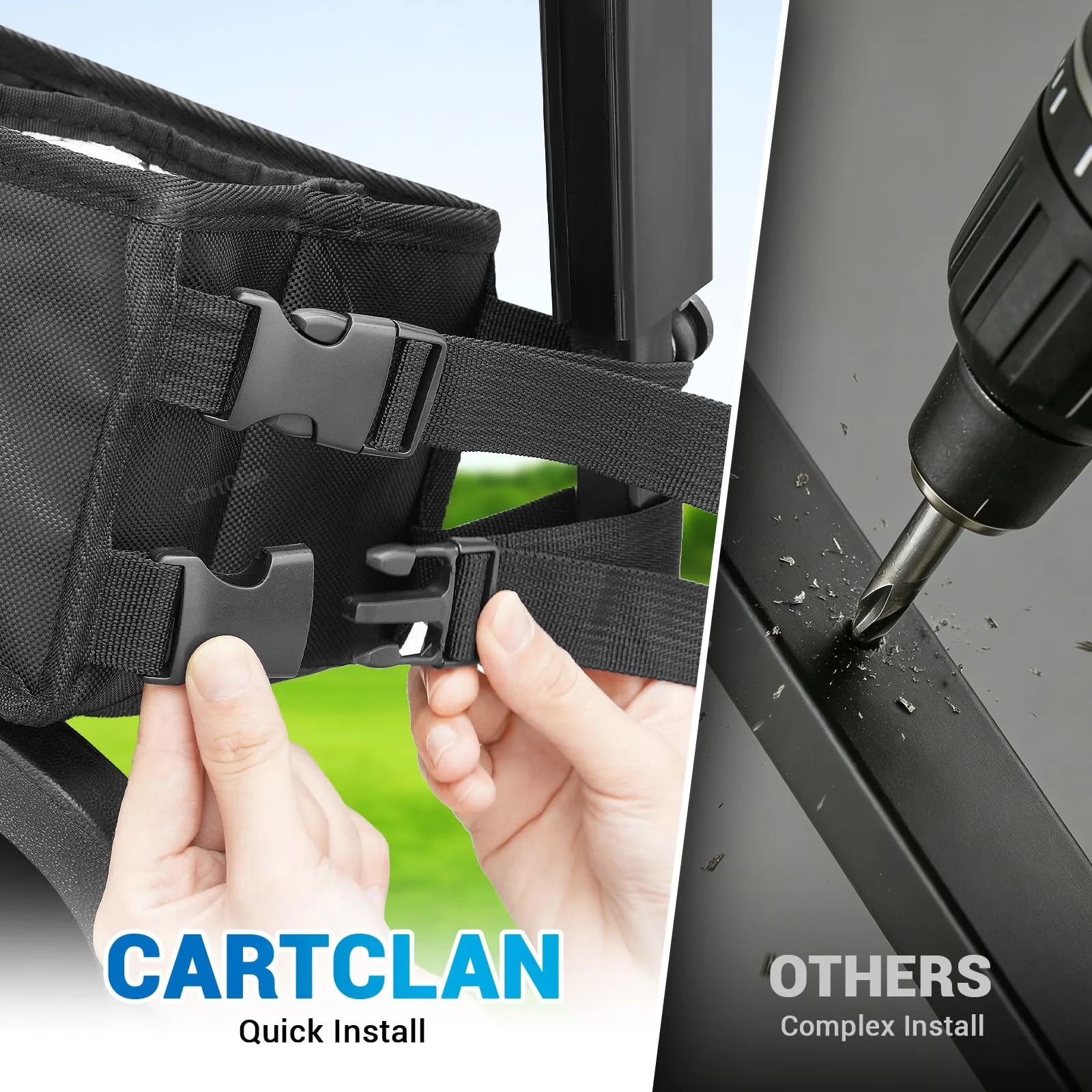 CartClan CT-0241 Golf Cart Front Storage Basket image 4