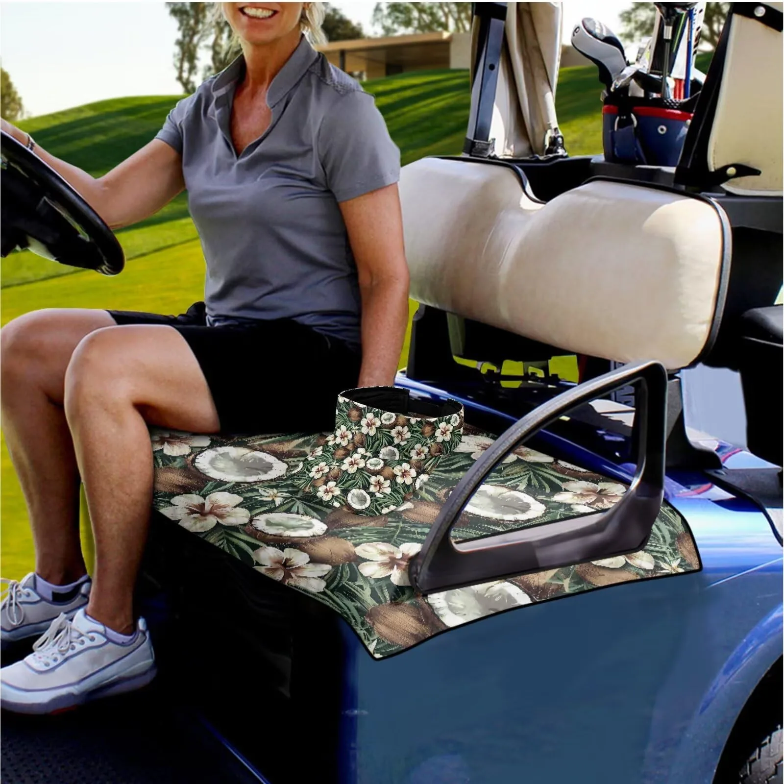Yewattles Golf Cart Seat Cover for Club Car 2-Seater image 3