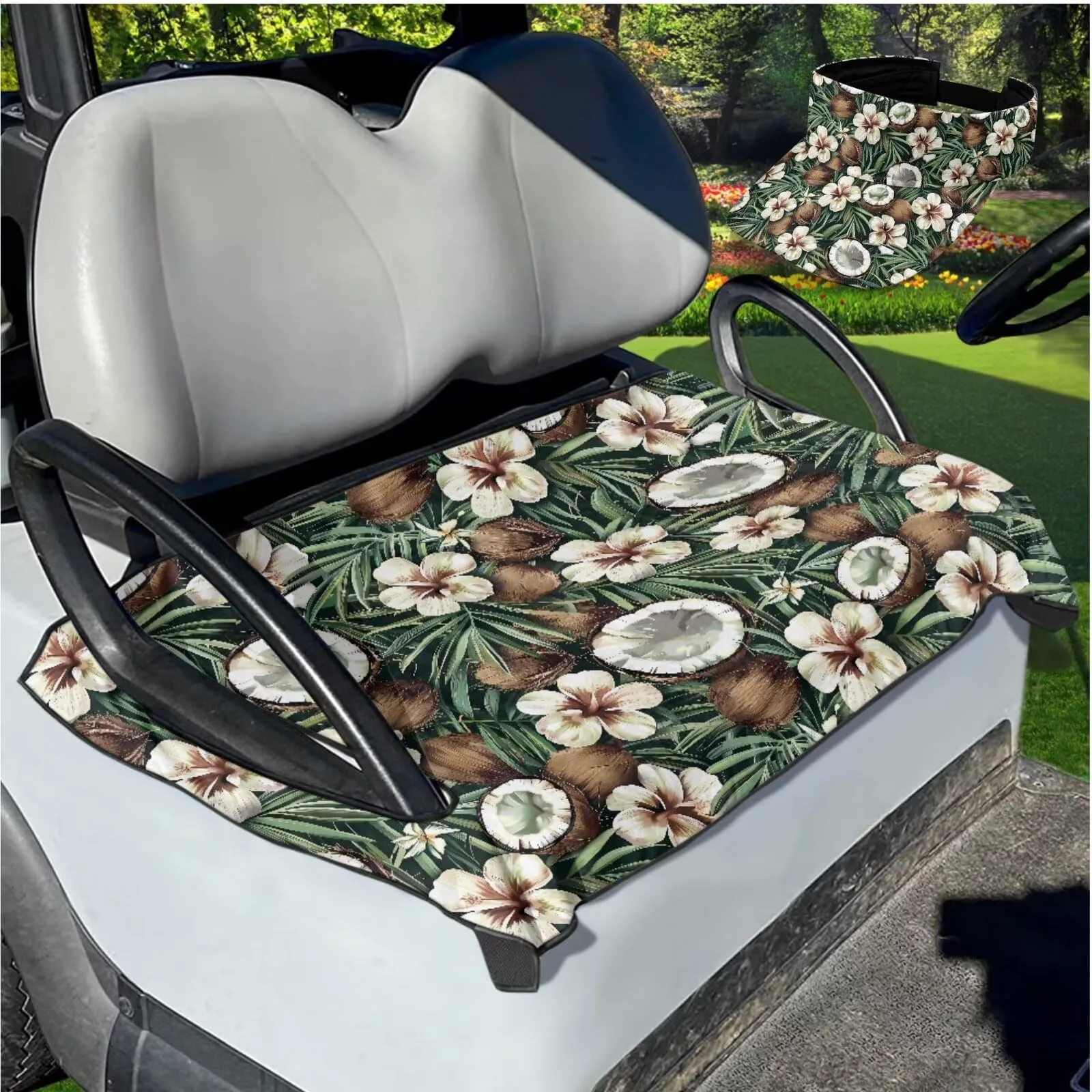 Yewattles Golf Cart Seat Cover for Club Car 2-Seater