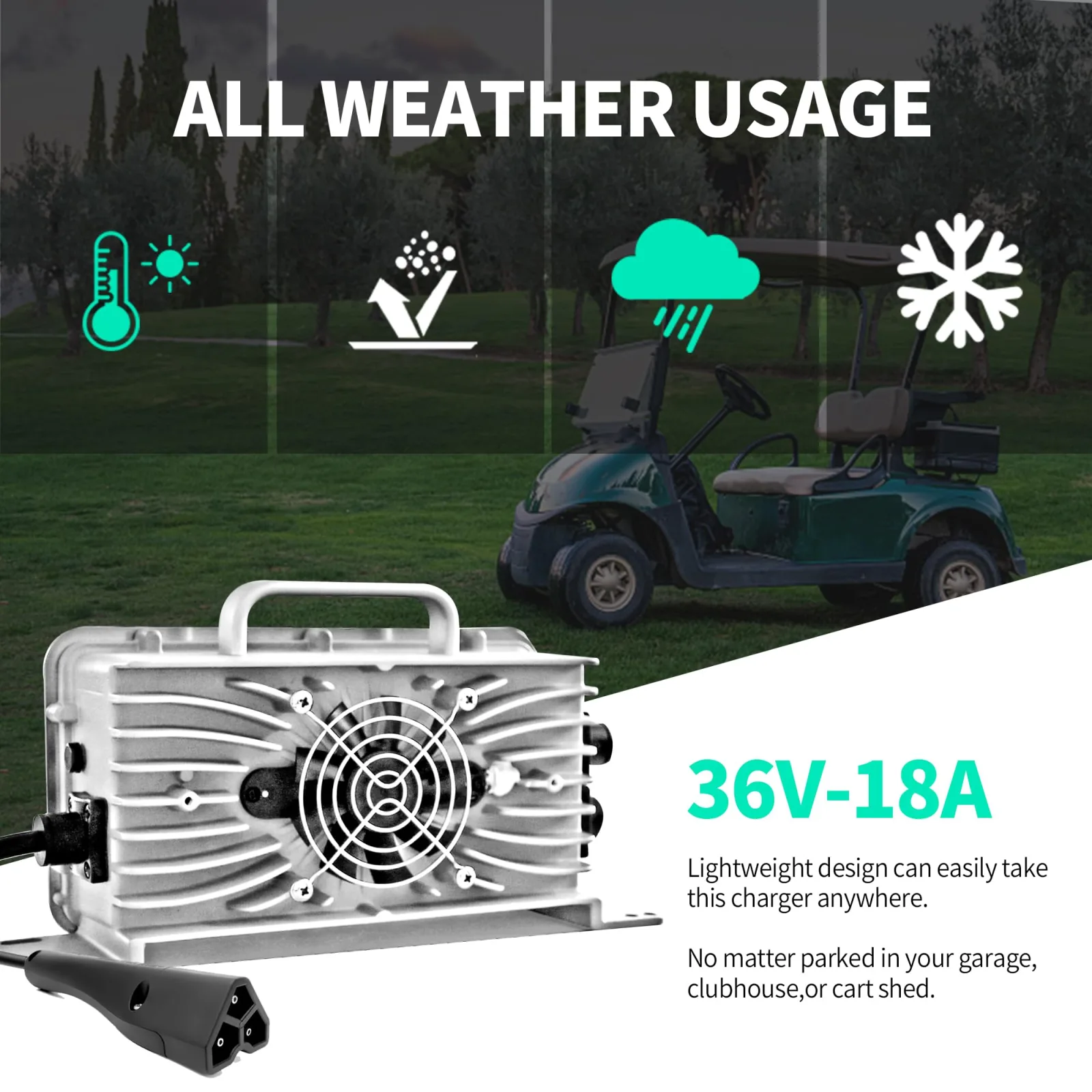 SWCTLCAG 36V 18A Charger for E-Z-GO RXV and TXT image 4