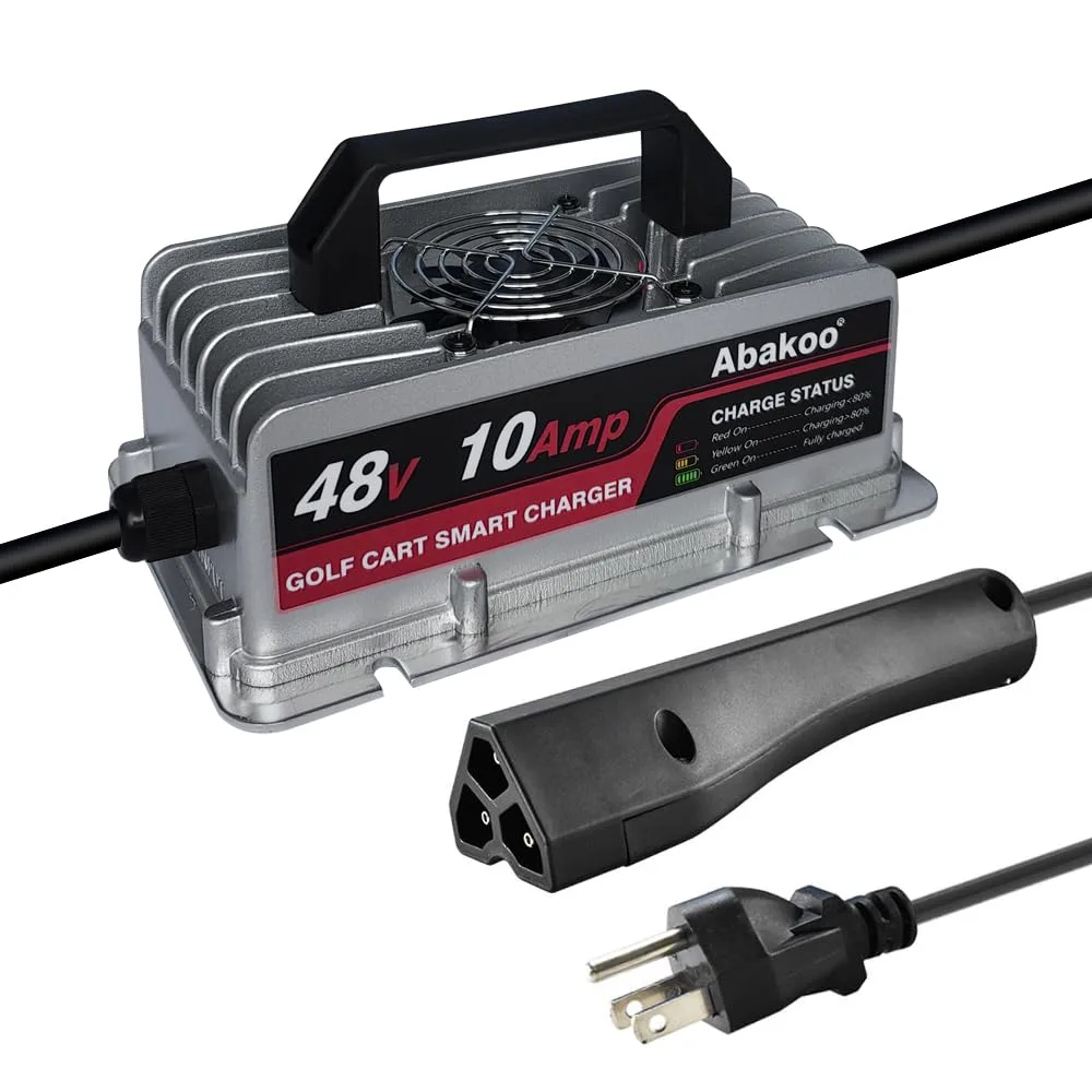 Abakoo 48V 10A Golf Cart Battery Charger DL48V 10A with RXV Plug (IP67)