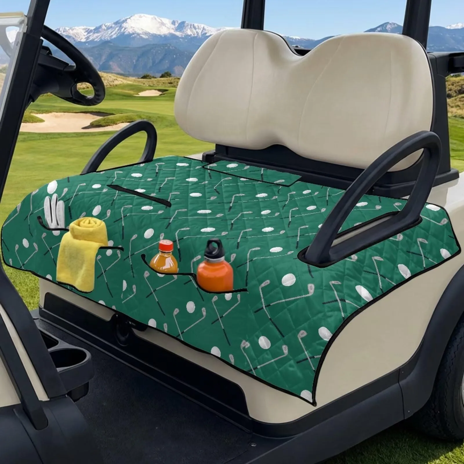 Suobstales Golf Cart Seat Cover for 2-Seater Carts