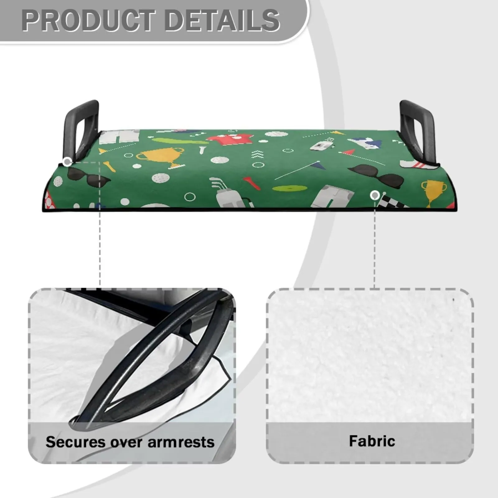 GULANGYU Golf Cart Seat Cover — Golf Pattern (GUL-CZ47-1) image 4
