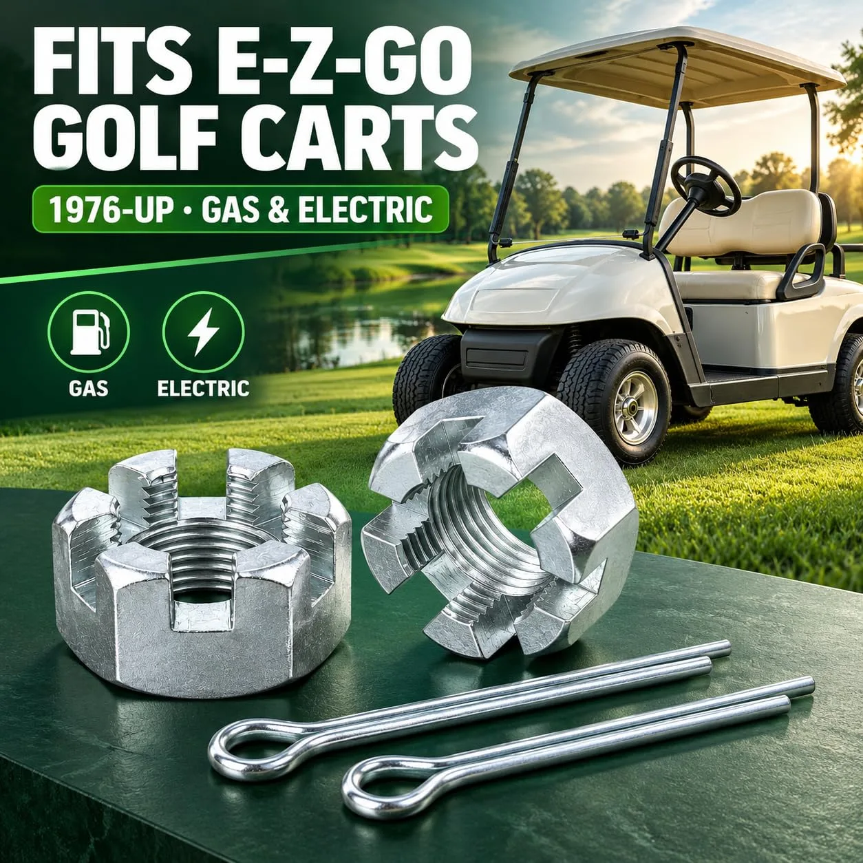 LY 5KYSON E-Z-GO 5/8-18 Castle Nut Kit LY-EZ-0009 image 2