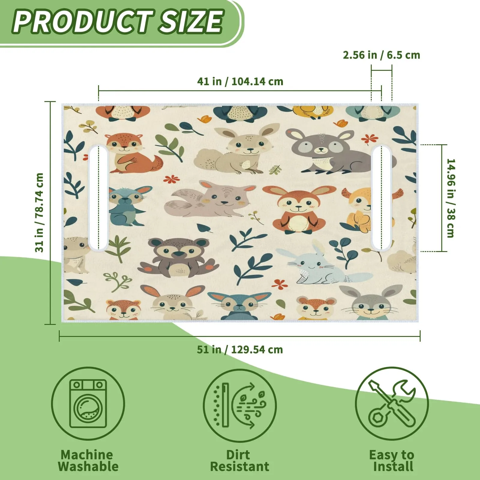Tiveruda Farmhouse Animals Golf Cart Seat Cover image 2