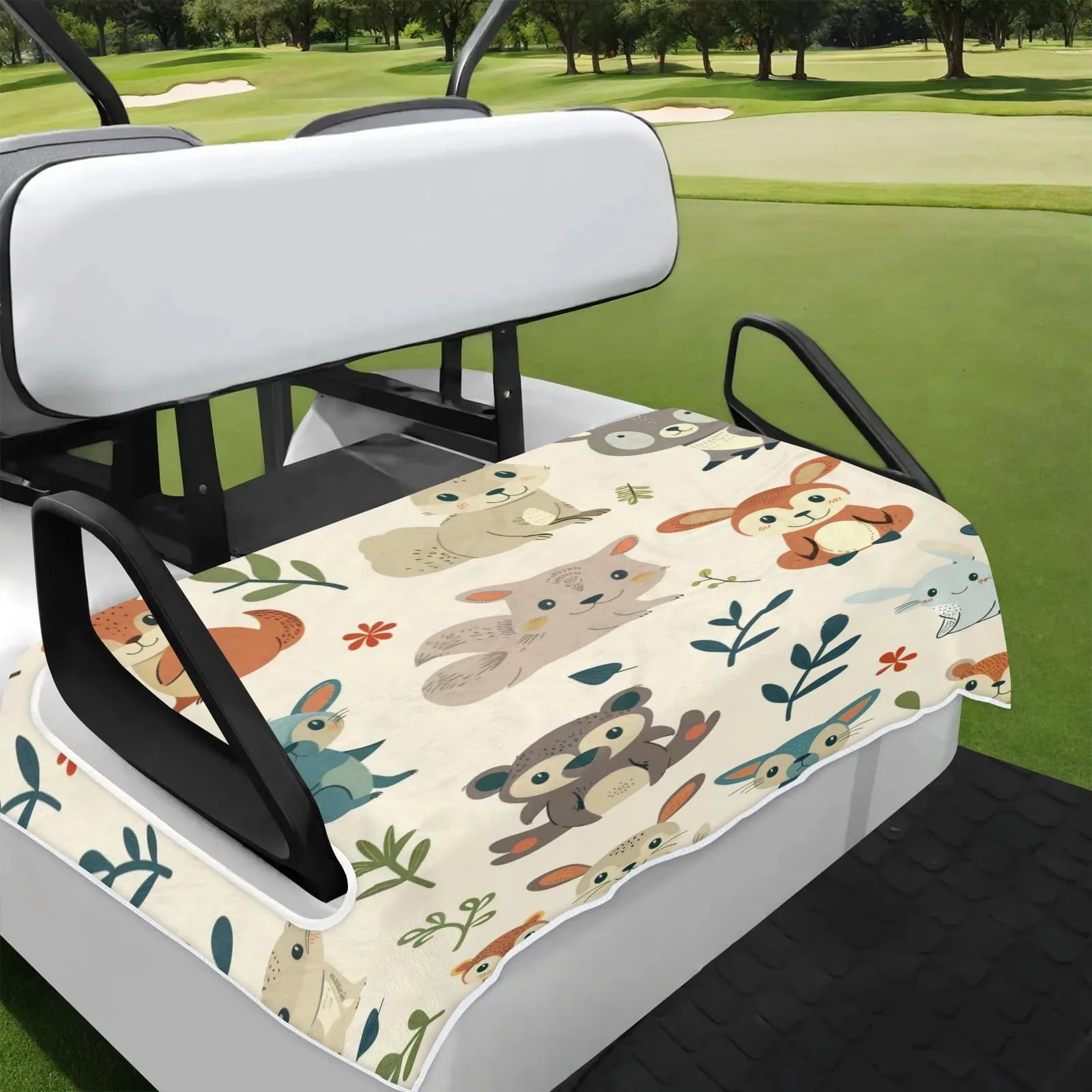 Tiveruda Farmhouse Animals Golf Cart Seat Cover