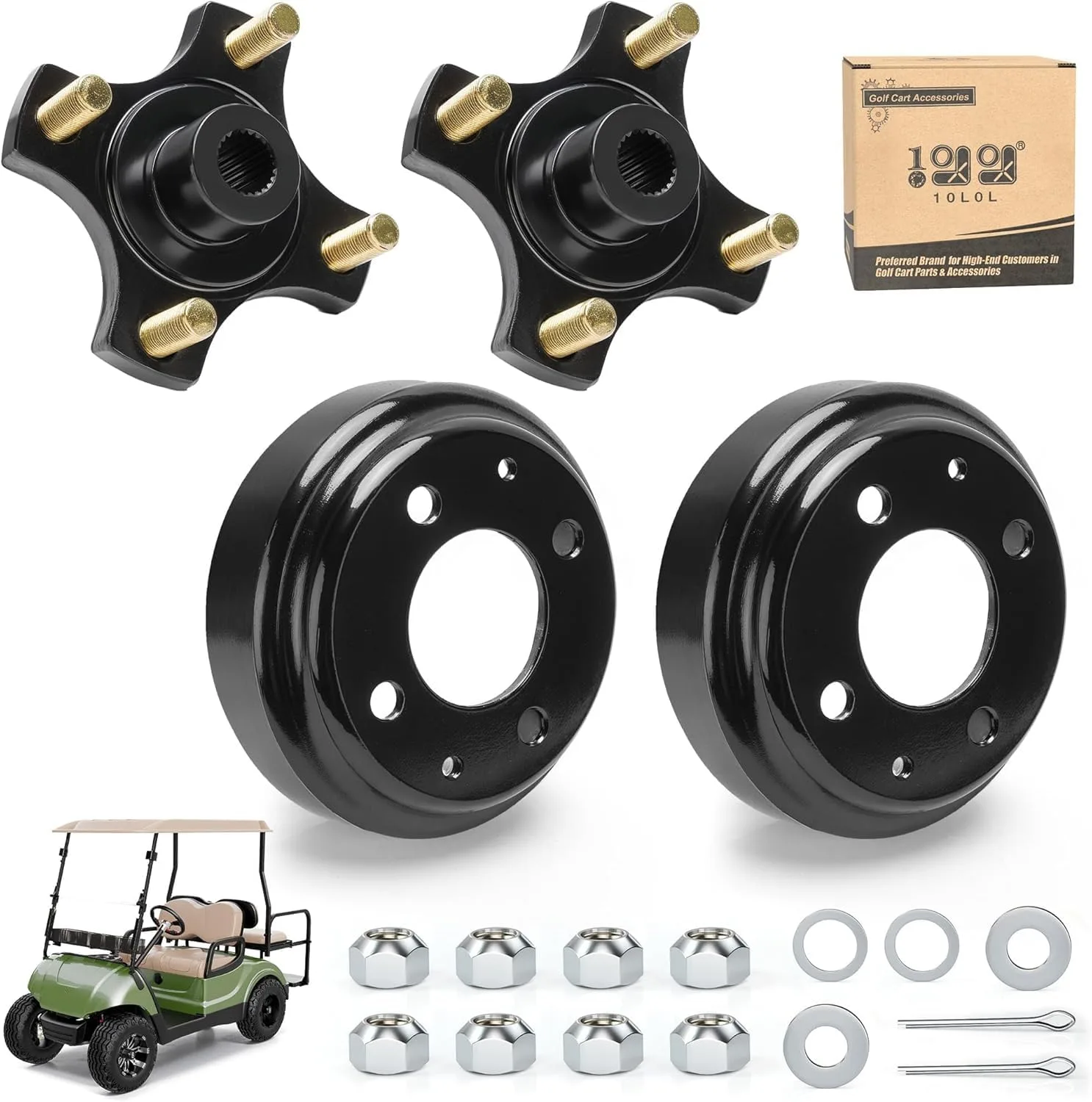 10L0L E-Z-GO TXT Split Brake Drum Hub Assembly