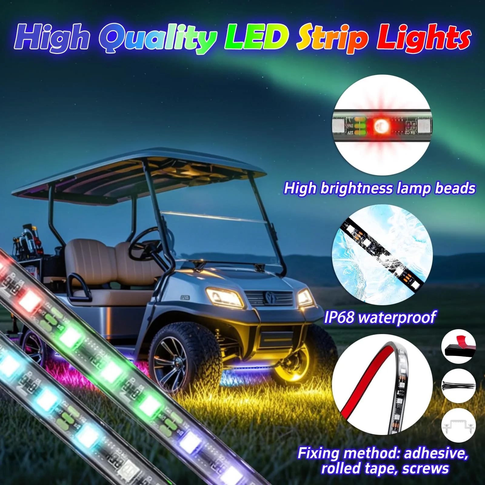 RIZINKART Golf Cart RGB Underbody Light Kit RIZ001 image 3
