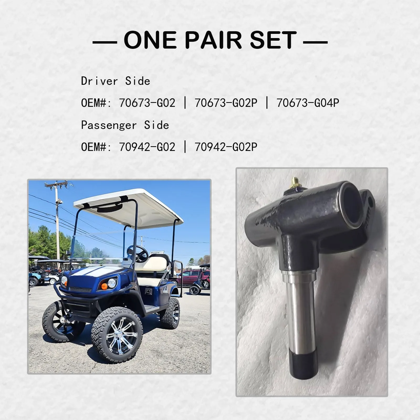 LOSTAR Front Spindle Assembly for E-Z-GO TXT Golf Carts image 2