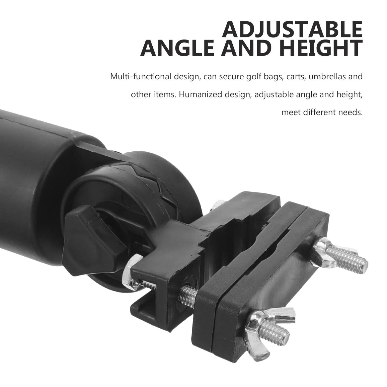 VILLCASE Adjustable Golf Cart Umbrella Holder Plastic Clamp image 2