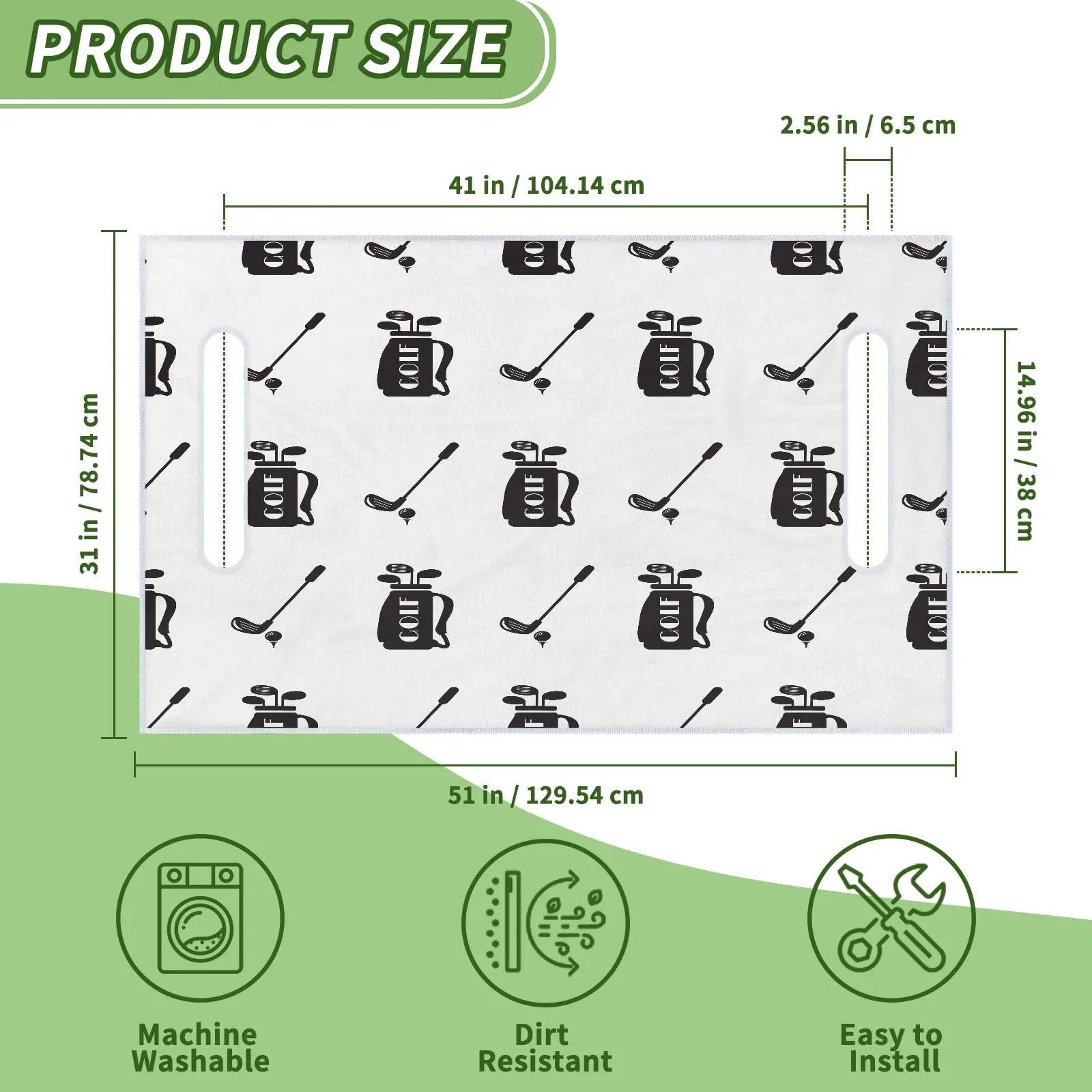 Tiveruda Golf Cart Seat Cover Blanket, 51 x 31 in image 2