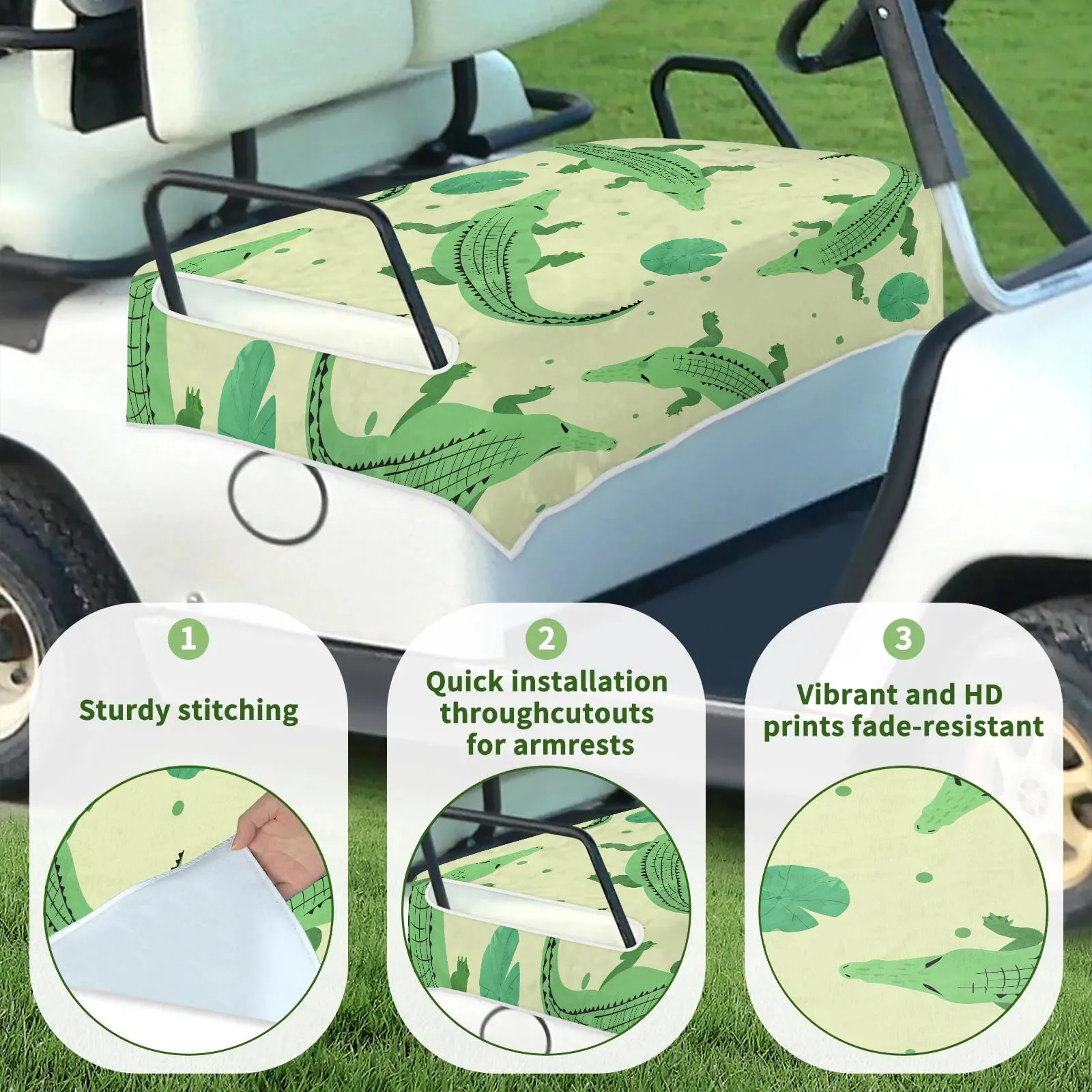 Tiveruda Golf Cart Seat Cover for Double Seats 51 x 31 image 3