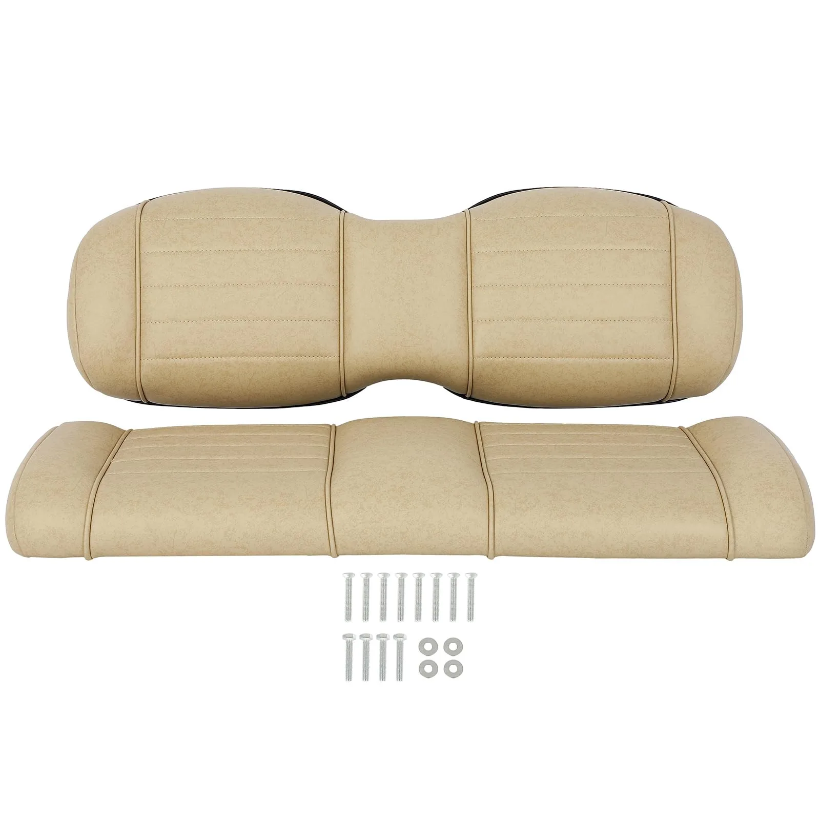 ECCPP Beige Rear Golf Cart Flip-Seat Cushion Set