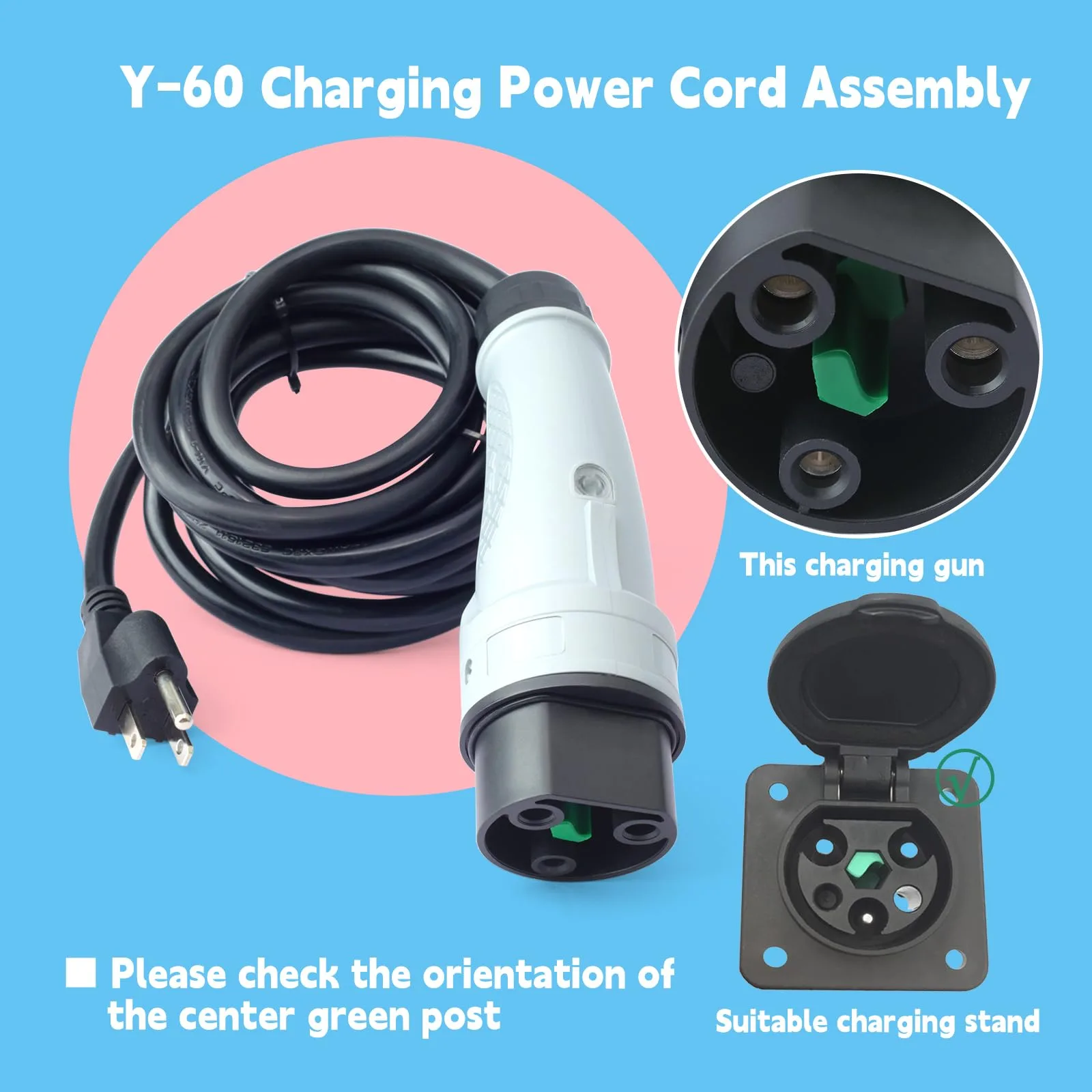 GLOXTED Y-60 Golf Cart Charging Cord Assembly image 2