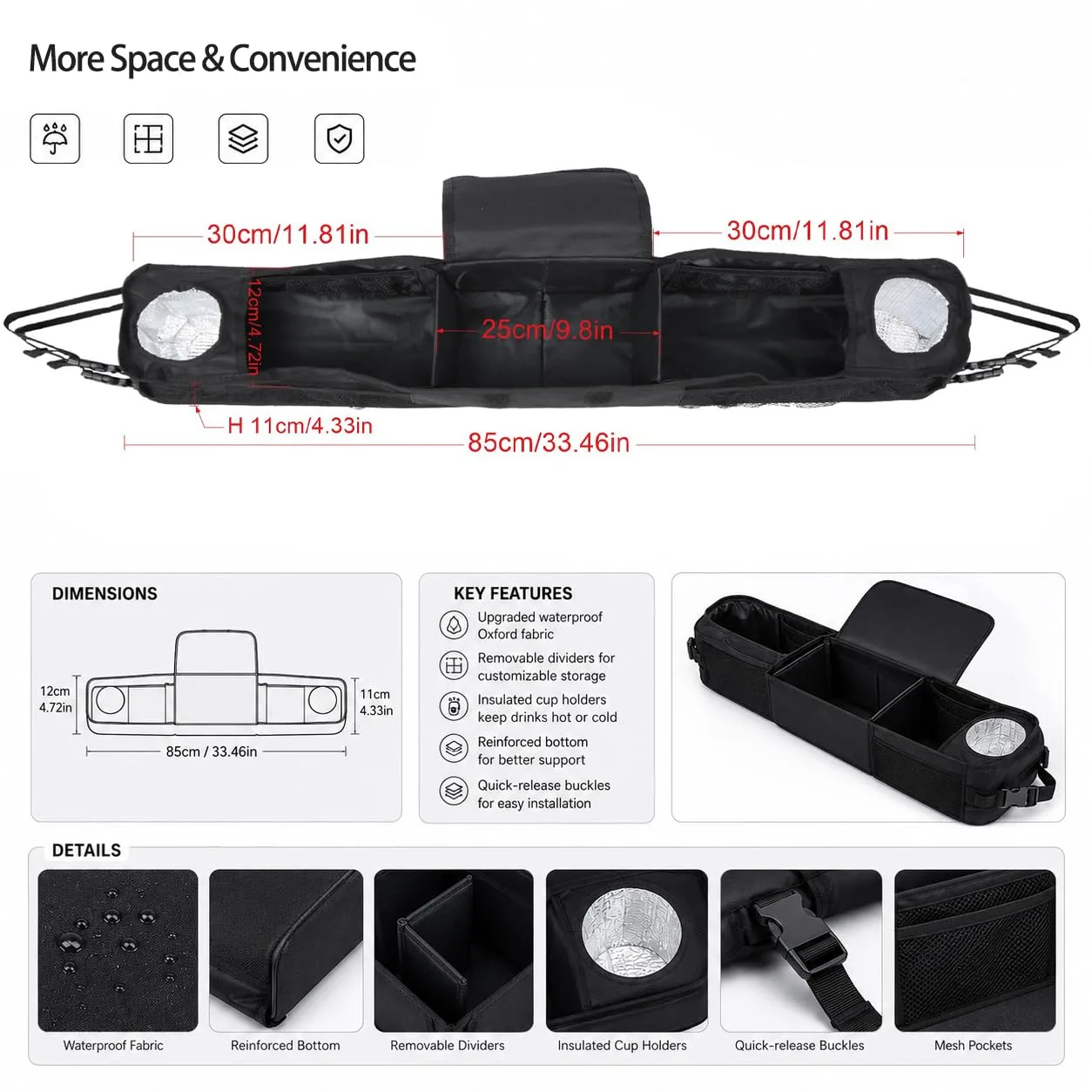 UFDTHCJH Storage Organizer for Denago Nomad 2 Passenger image 4