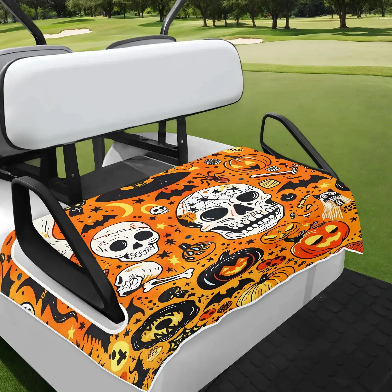 Tiveruda Halloween Sugar Skull Golf Cart Seat Cover