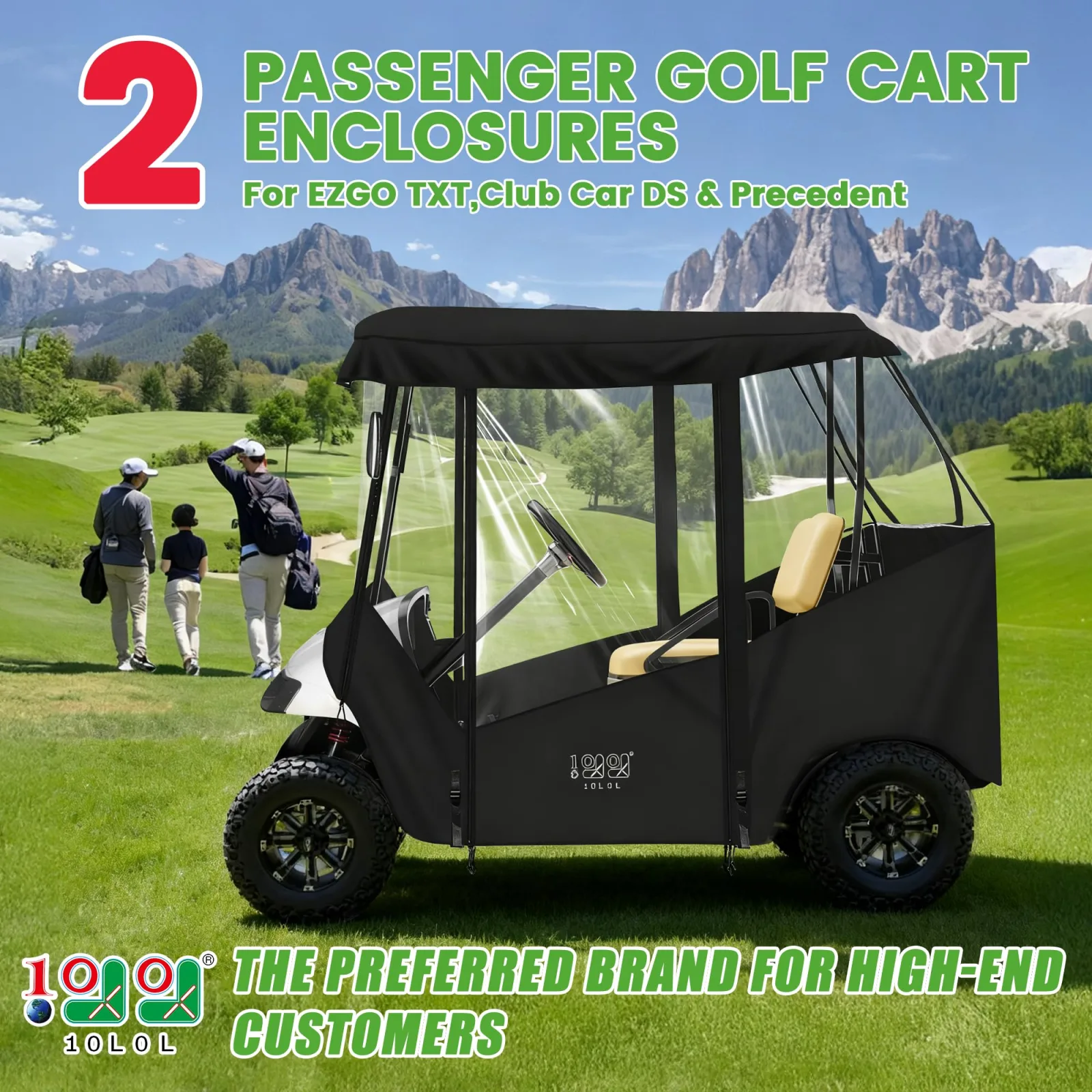 10L0L Golf Cart Enclosure for E-Z-GO TXT and Club Car DS image 2