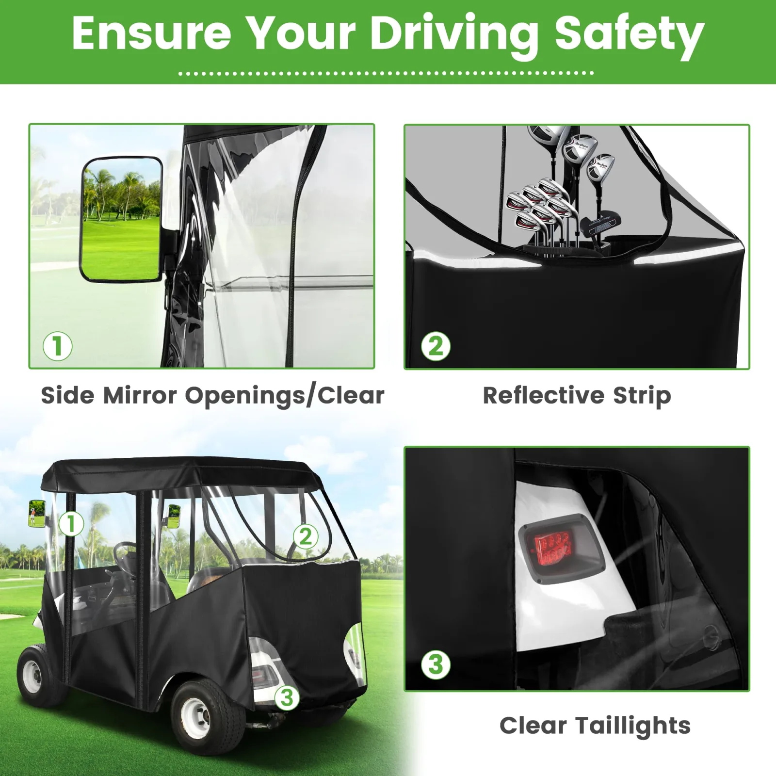 10L0L Golf Cart Enclosure for E-Z-GO TXT and Club Car DS image 3