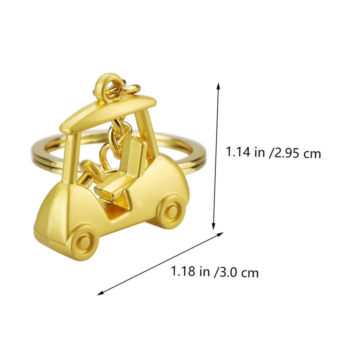 BESPORTBLE Golden Metal Golf Cart Keychain Pendants image 2