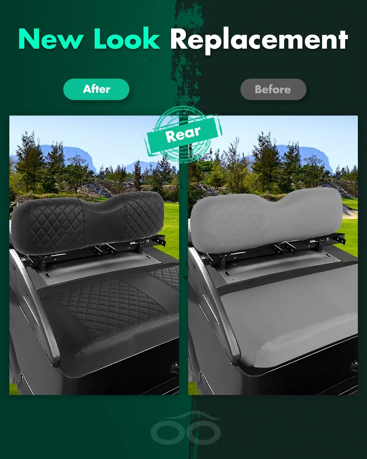 SCITOO Golf Cart Rear Seat Covers for Club Car, EZGO & Yamaha image 4