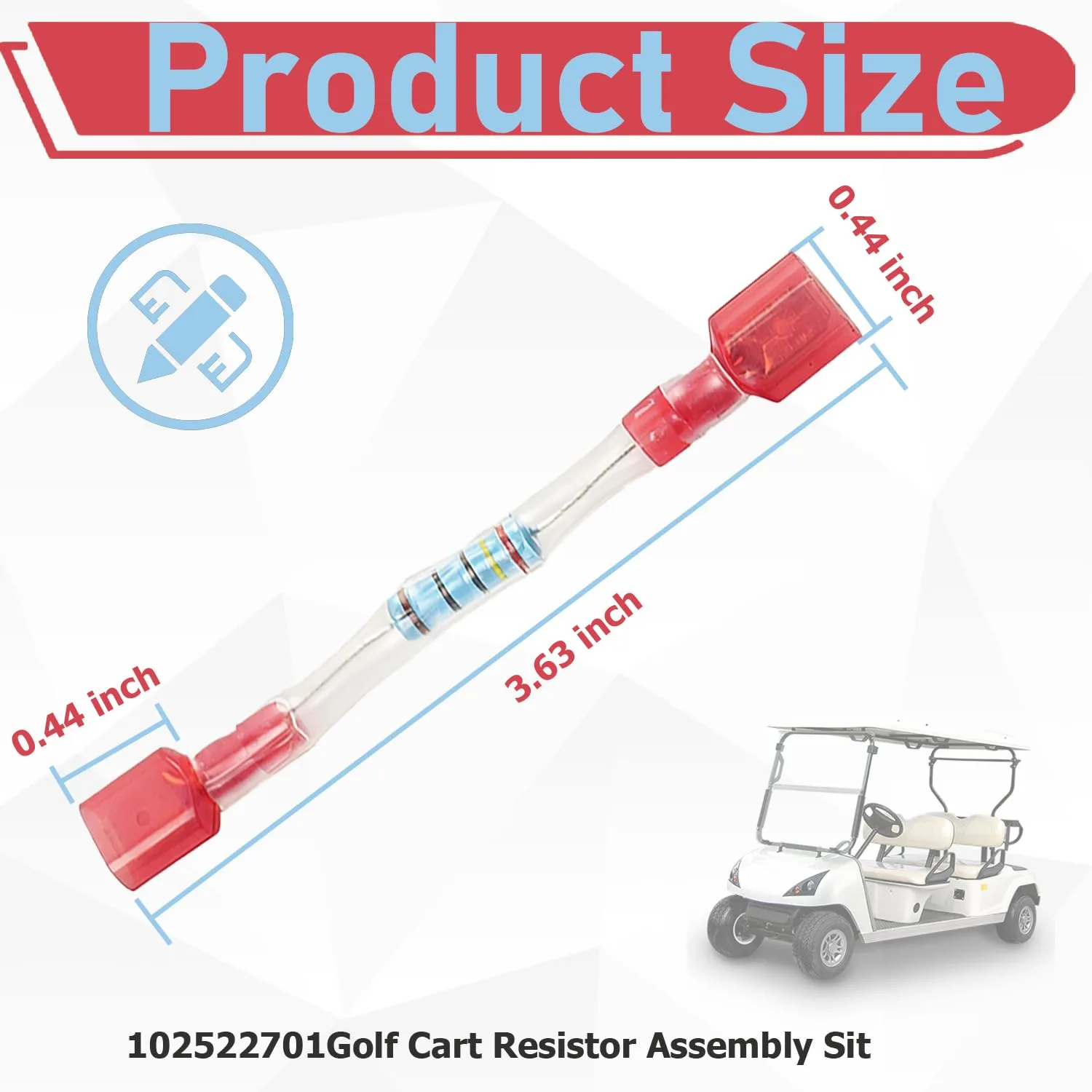 POERTYUI 102522701 Club Car Precedent Resistor Assembly image 2