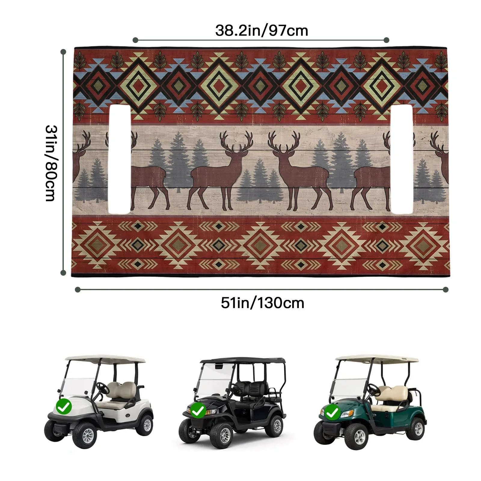 Trosturdspn Golf Cart Seat Towel Blanket 51 x 31 Inch image 2