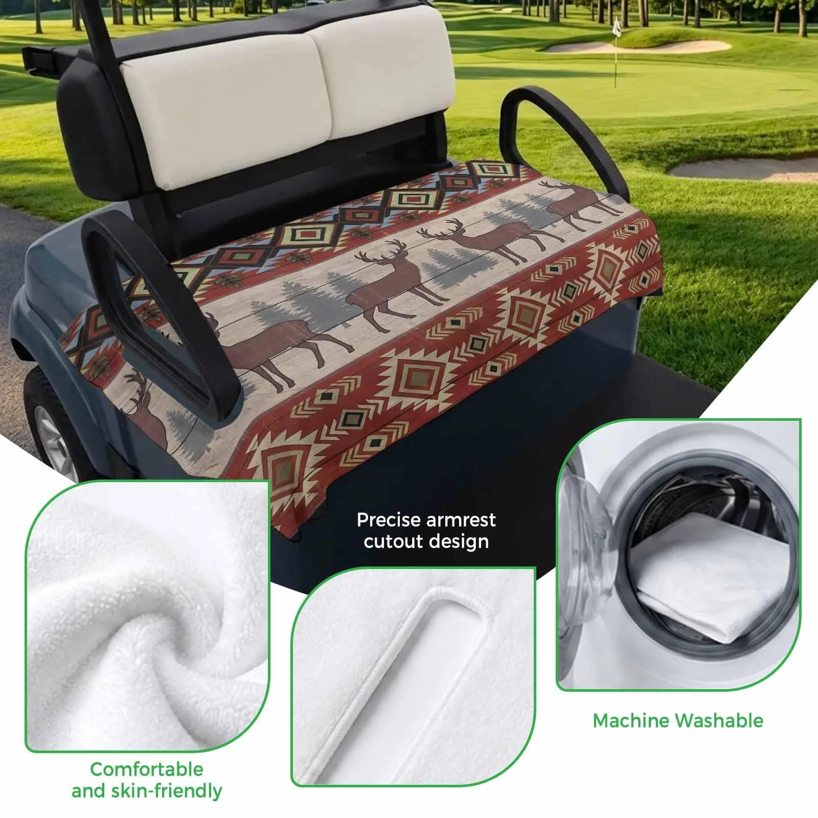Trosturdspn Golf Cart Seat Towel Blanket 51 x 31 Inch image 3