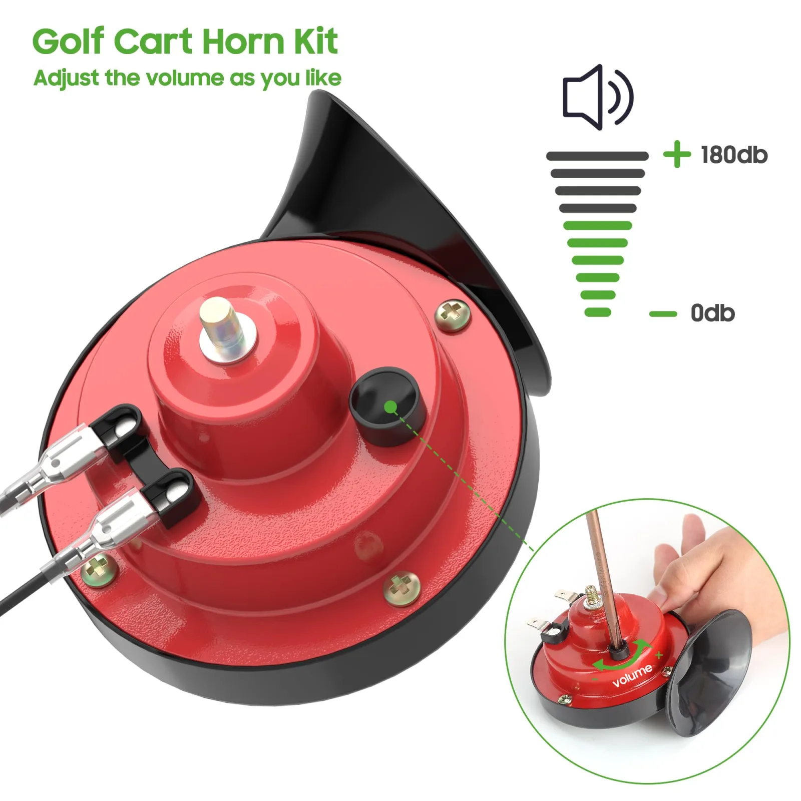 10L0L Y125-A 12V Golf Cart Horn Kit image 3