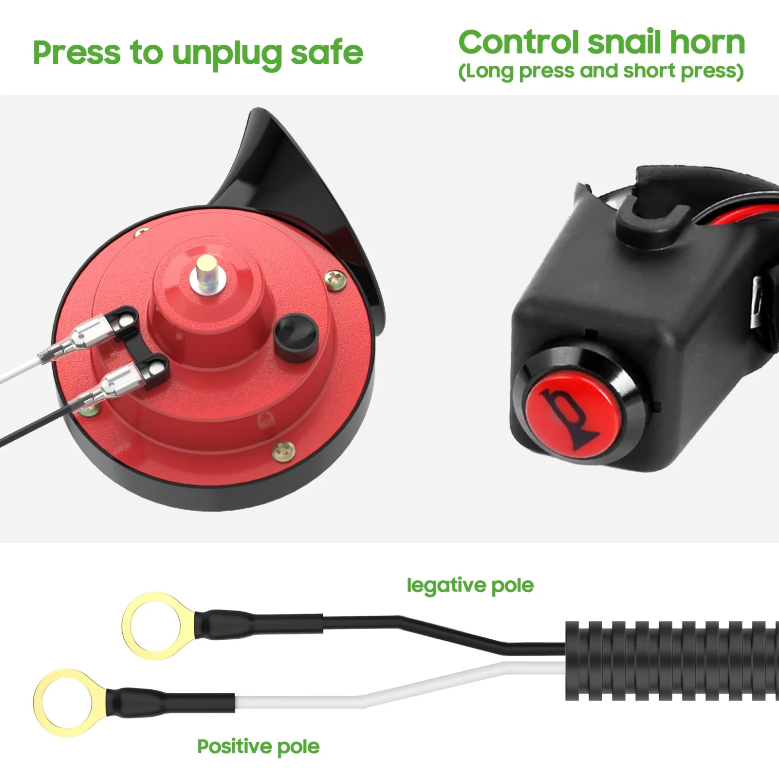 10L0L Y125-A 12V Golf Cart Horn Kit image 4