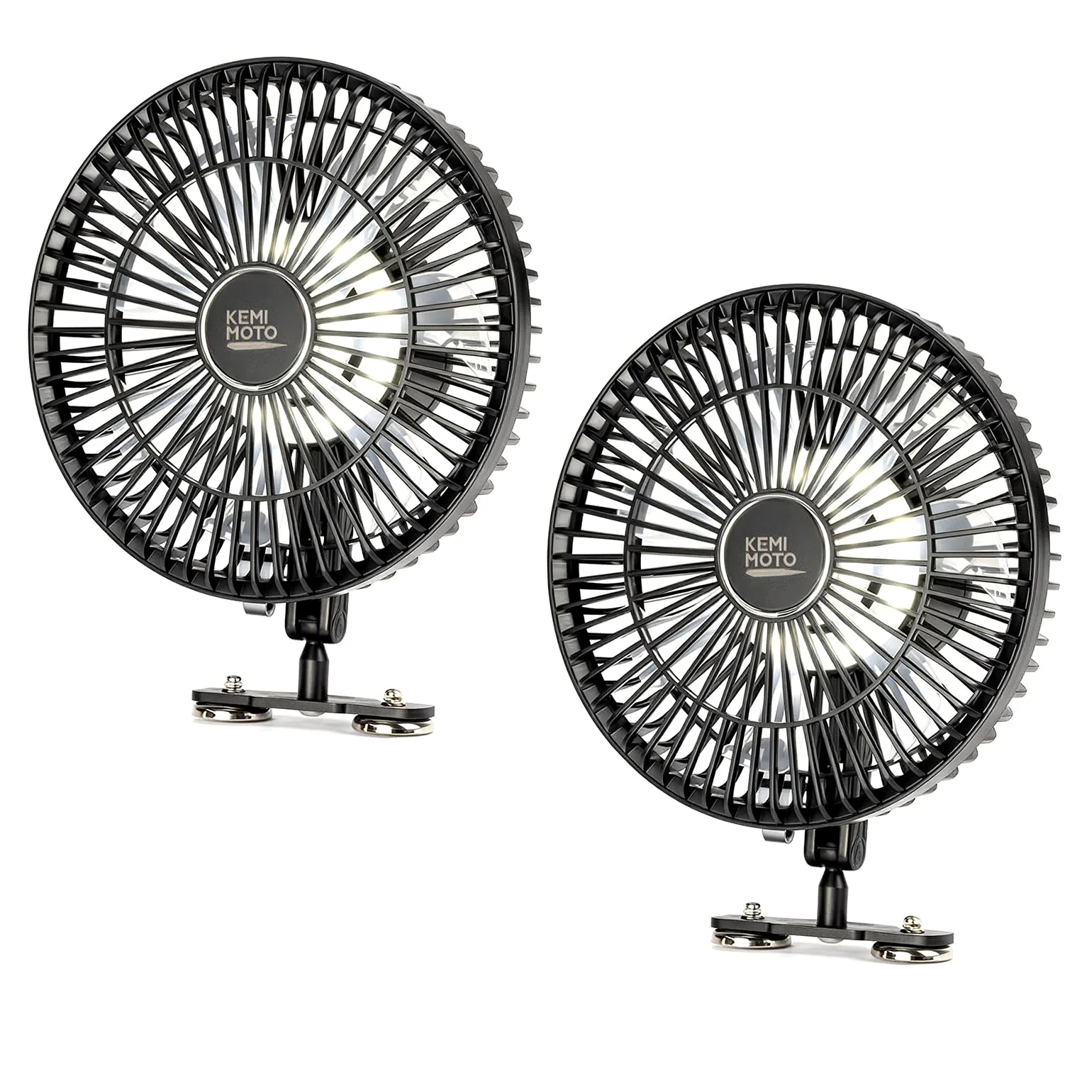 KEMIMOTO 8-Inch Magnetic Golf Cart Fan B0408-00002-BK2