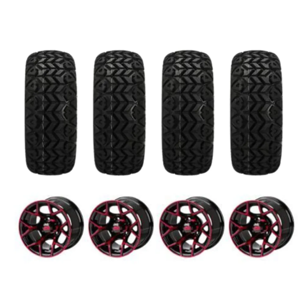 REVENGE Ninja 12-Inch Golf Cart Wheels and Tires Set of 4 image 2