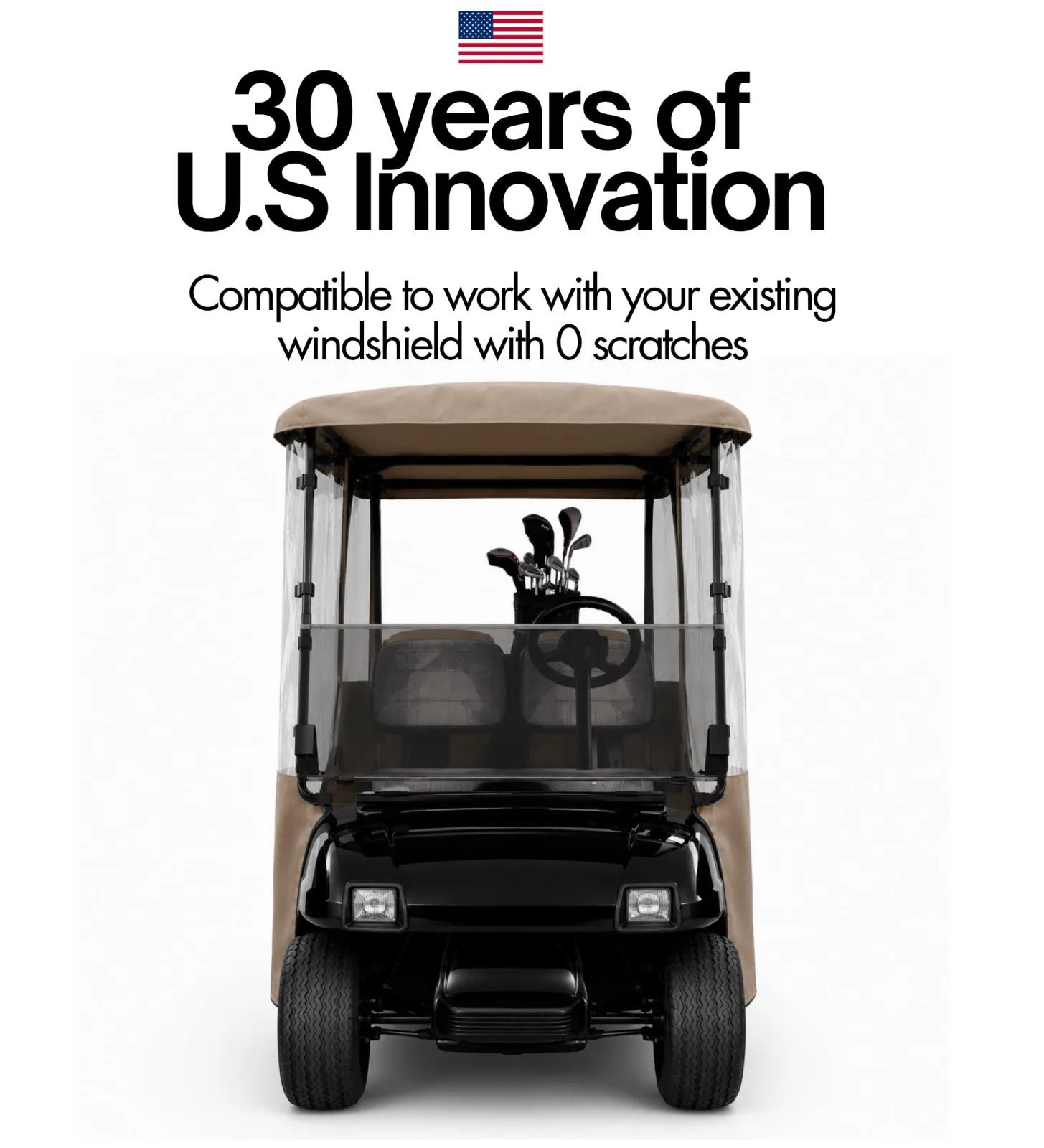 Formosa Covers 3-Sided Golf Cart Enclosure, 58-Inch Roof image 2