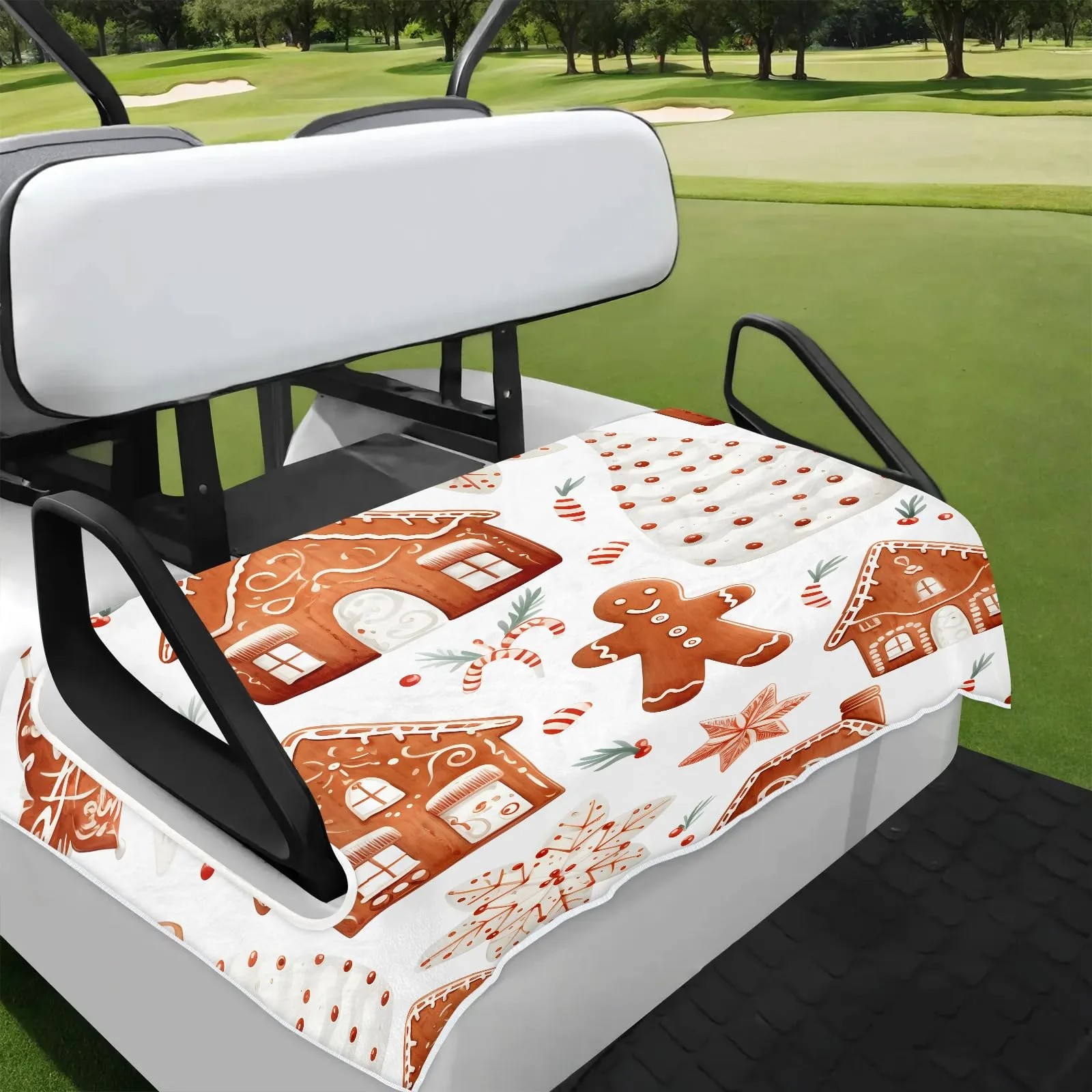 Tiveruda Golf Cart Seat Cover for Double Seats, 51 x 31 in