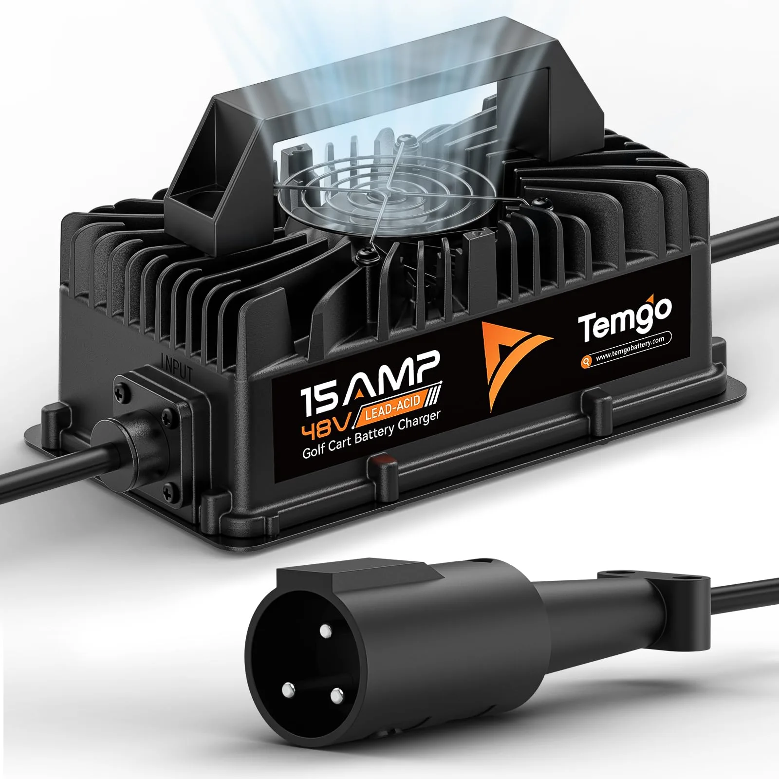 TEMGO 48V 15A Club Car Golf Cart Charger LZT800W4815T