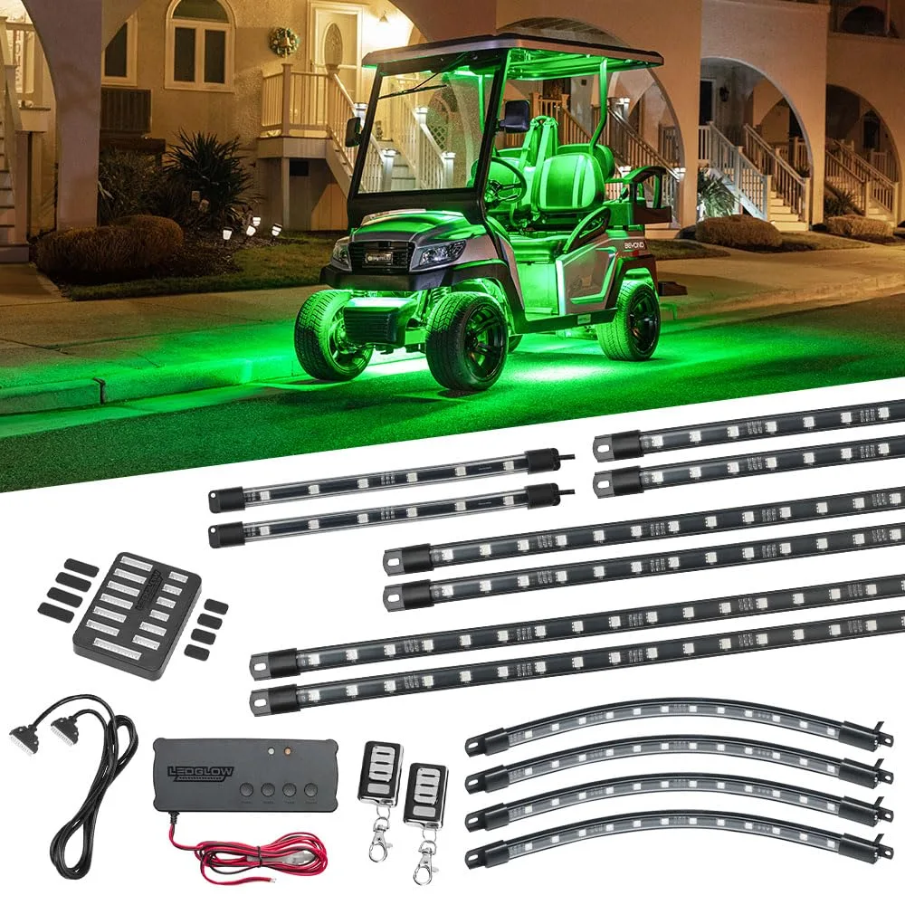 LEDGlow 12pc Million Color Golf Cart LED Light Kit