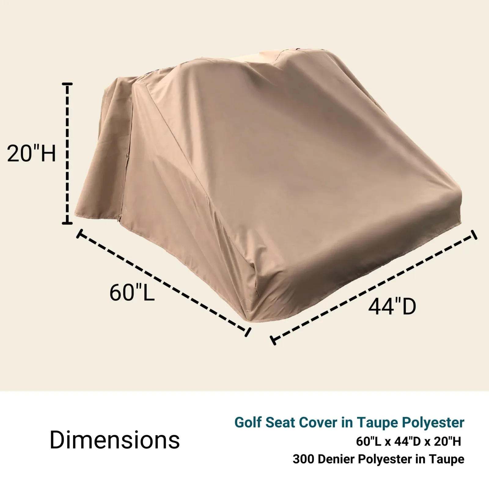 Formosa Covers Taupe Golf Cart Seat Cover image 4