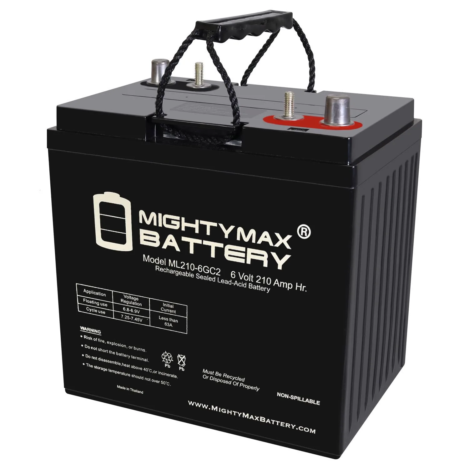 Mighty Max ML210-6GC2 6V 210Ah Golf Cart Battery