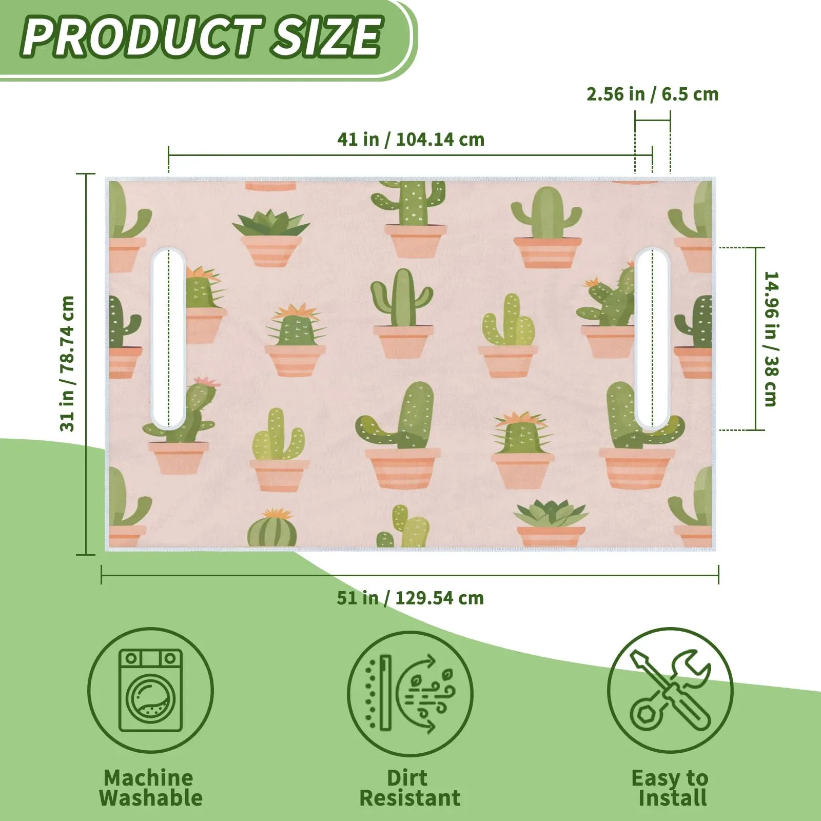 Tiveruda Watercolor Cactus Golf Cart Seat Cover image 2