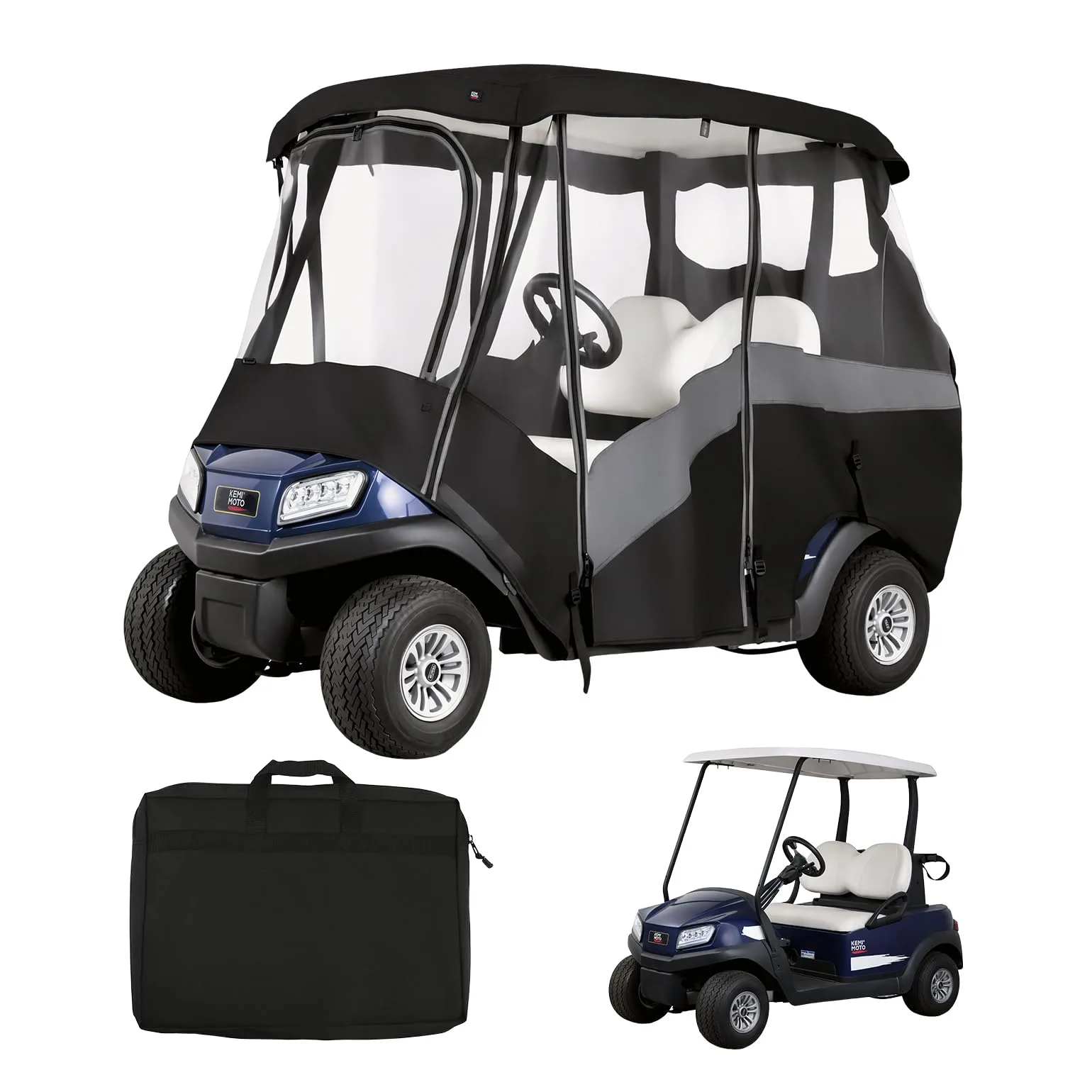 KEMIMOTO 2-Passenger Golf Cart Enclosure B1407-00008-BK